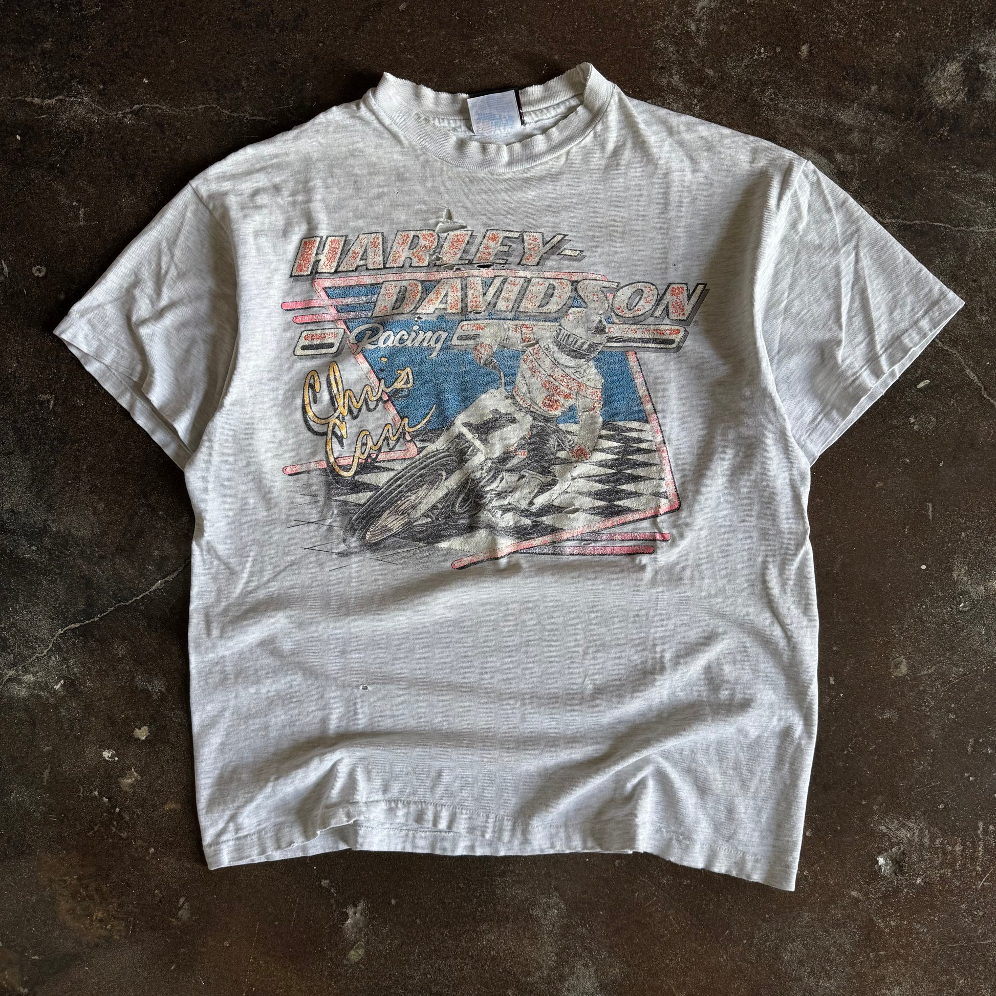 80’s Harley Davidson Distressed Glendale Racing Tee (XL)