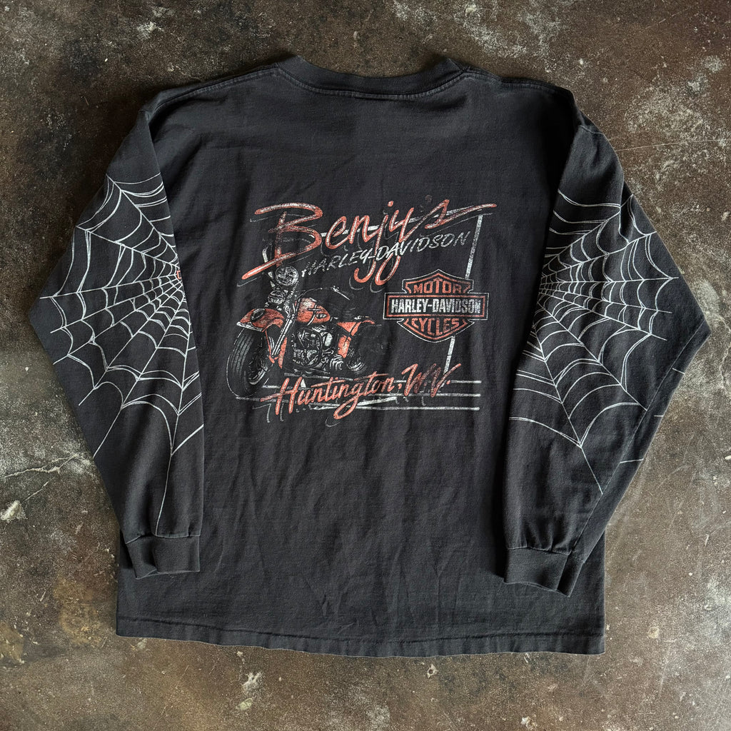 Y2K Harley Spiderweb Longsleeve Tee (XL)