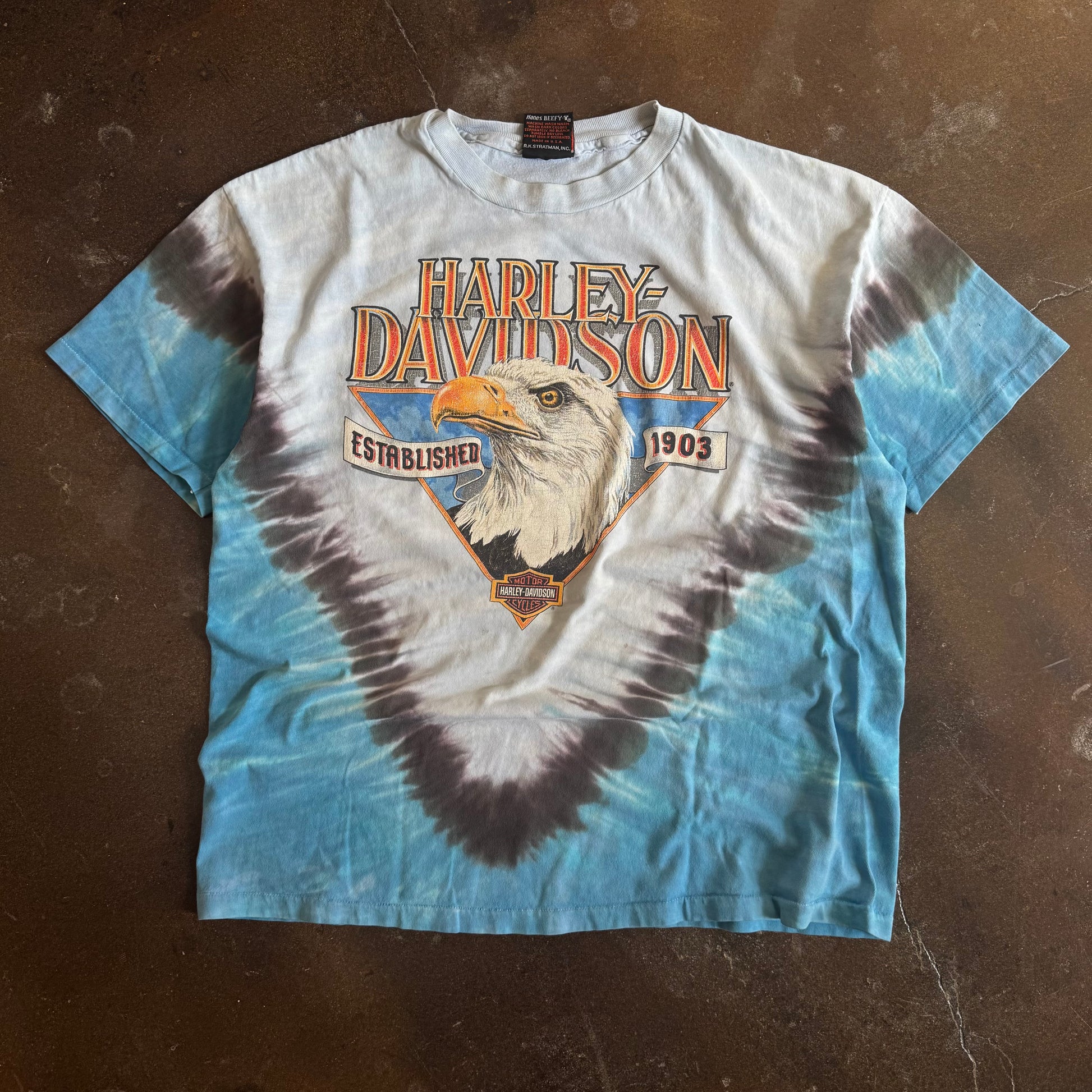 90’s Tye Dye Harley Eagle Tee (XL)