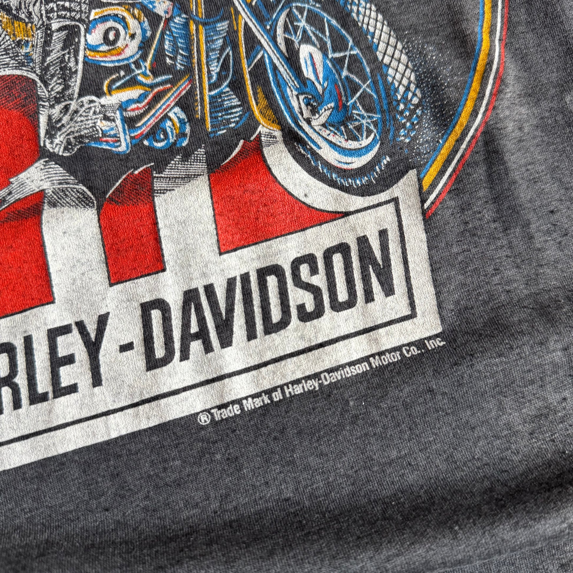 70’s Harley Davidson Racing Breakthrough Ringer Tee (M/L)