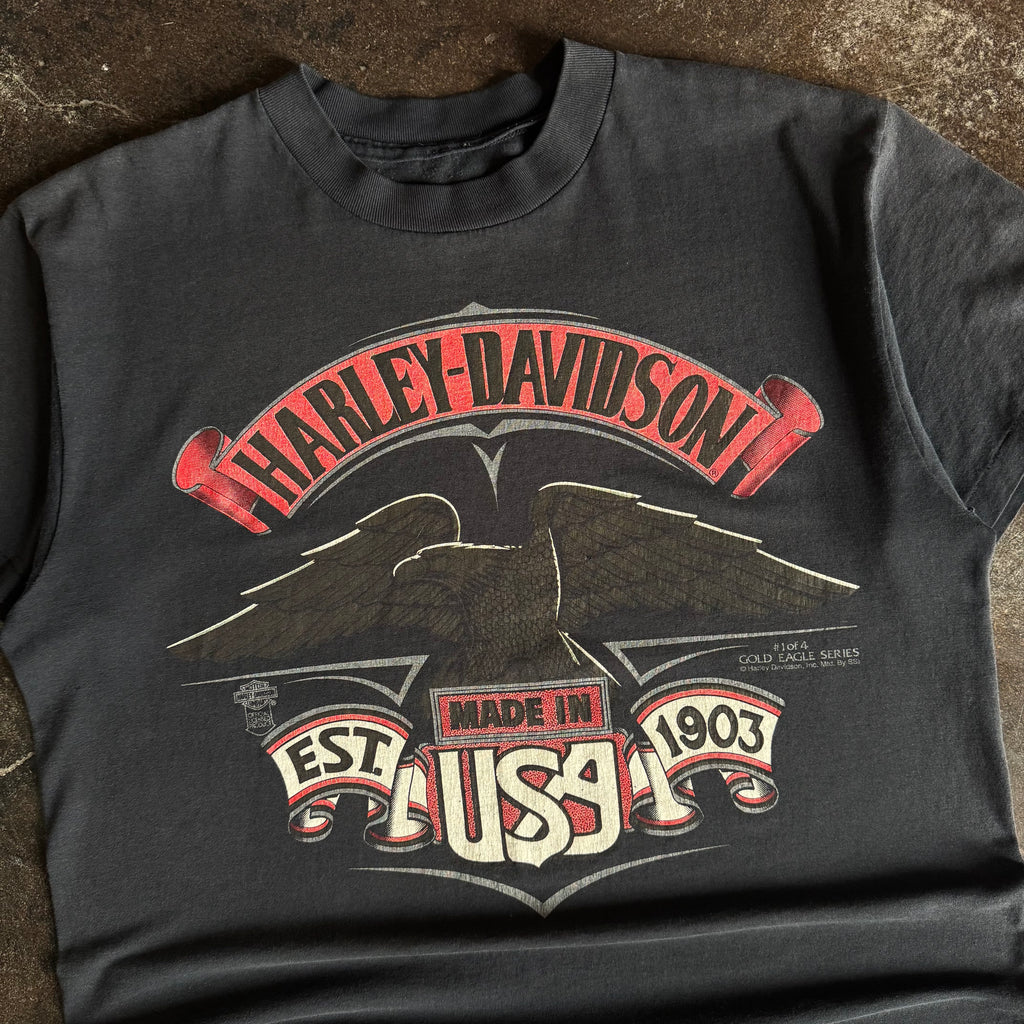 90’s Harley Davidson Established Eagle Gold Series Tee (XL)