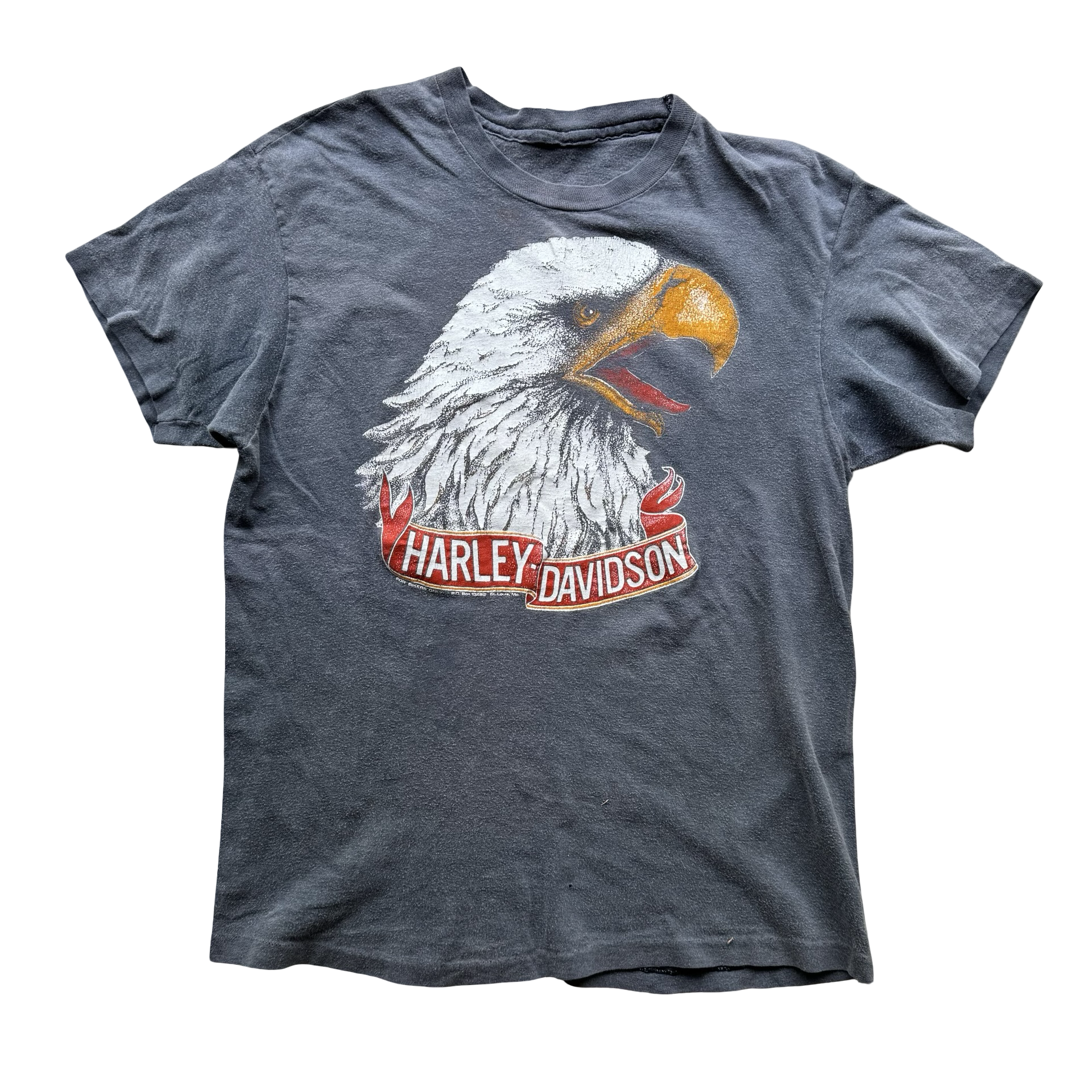 80’s Harley Righteous Ruler Eagle Bikers Only Tee Size L