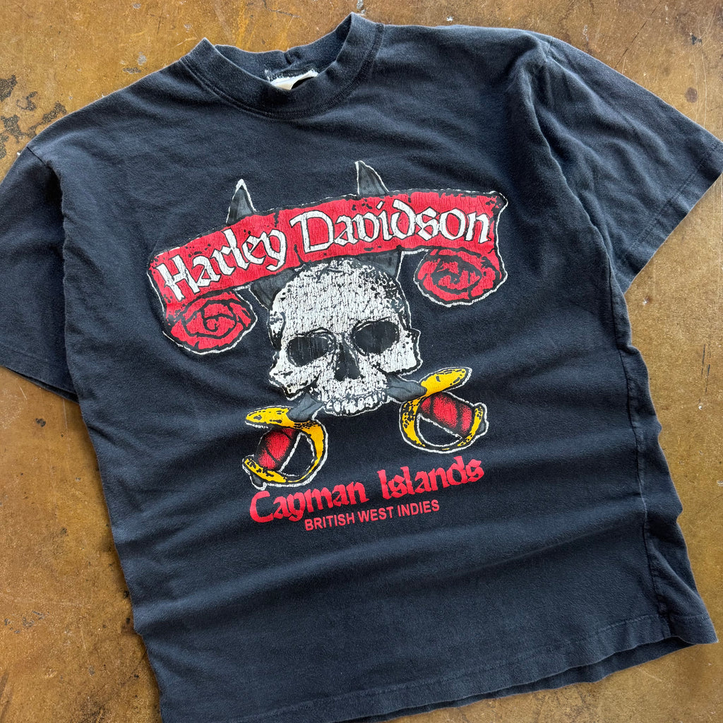 90’s Harley Cayman Island Skull Tee (L)