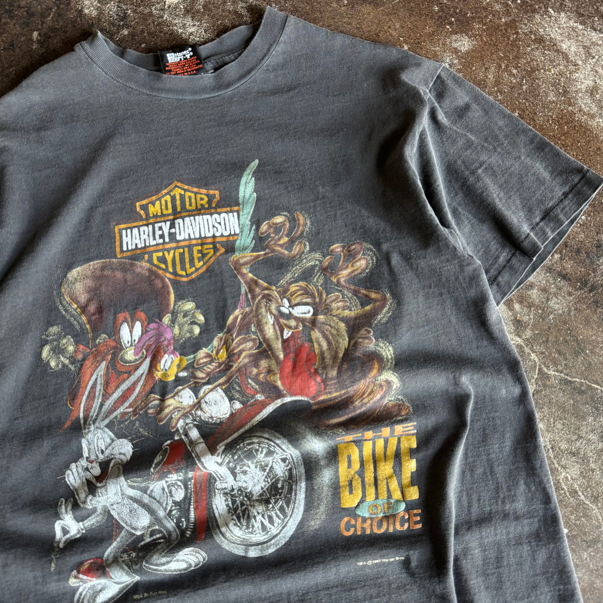 90’s Harley Looney Tunes Sun Faded NY Tee (L)