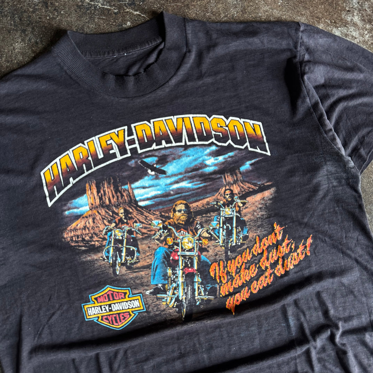 80’s Harley Eat Dust BBQ Tee (L)