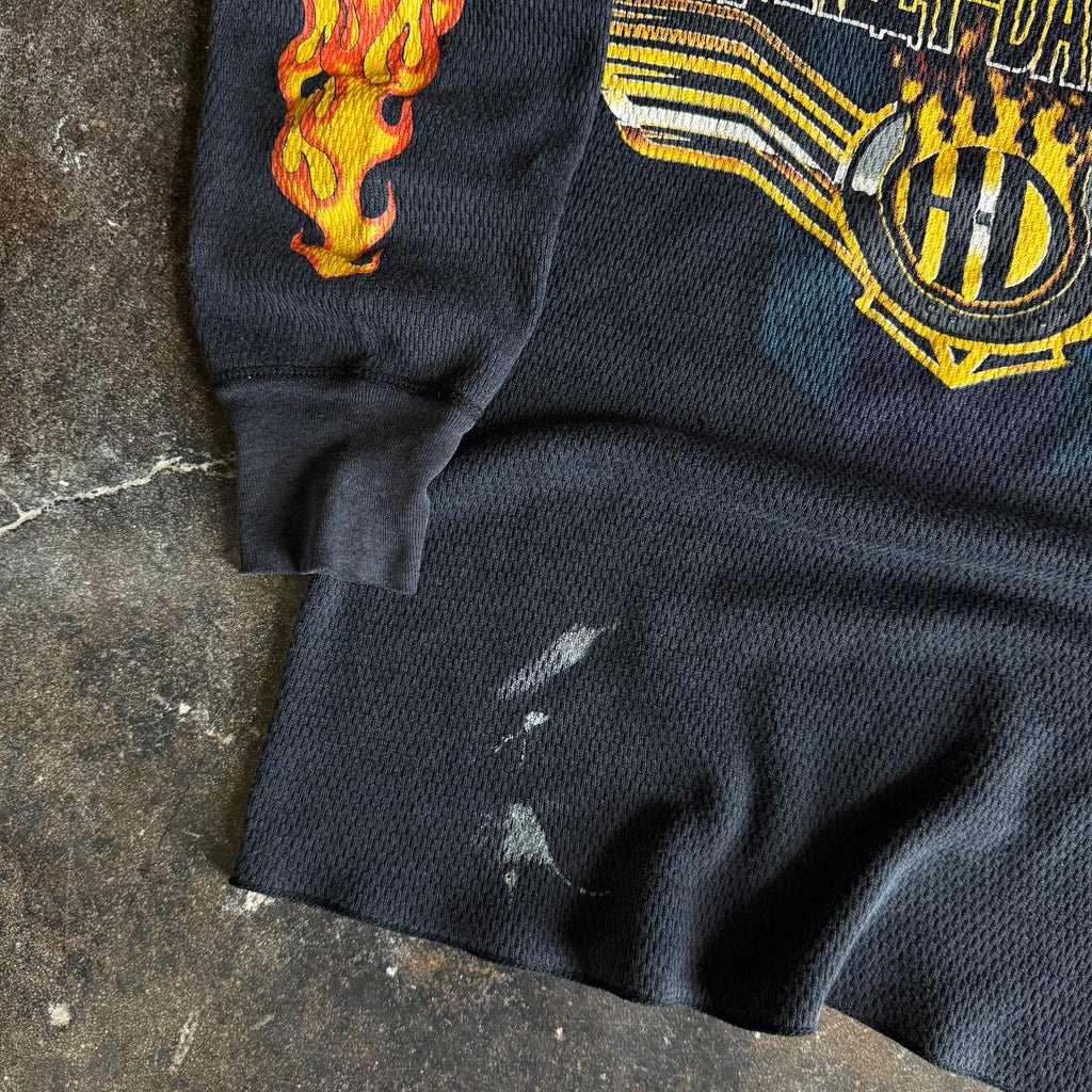 80’s Harley Davidson Flame Longsleeve Thermal (XL)