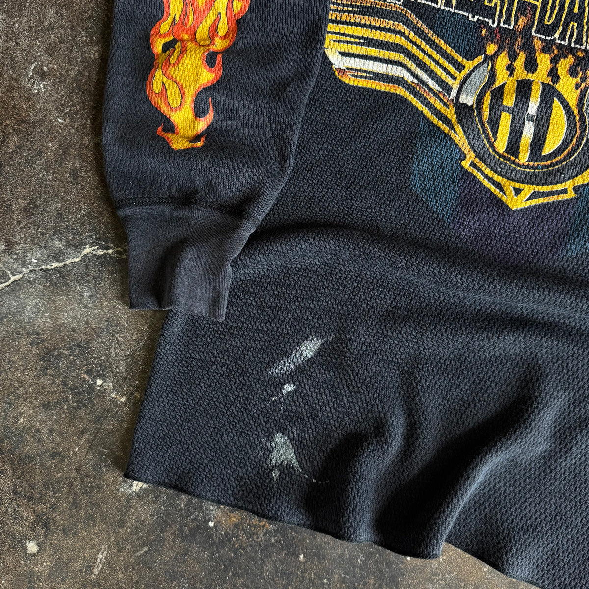 80’s Harley Davidson Flame Longsleeve Thermal (XL)