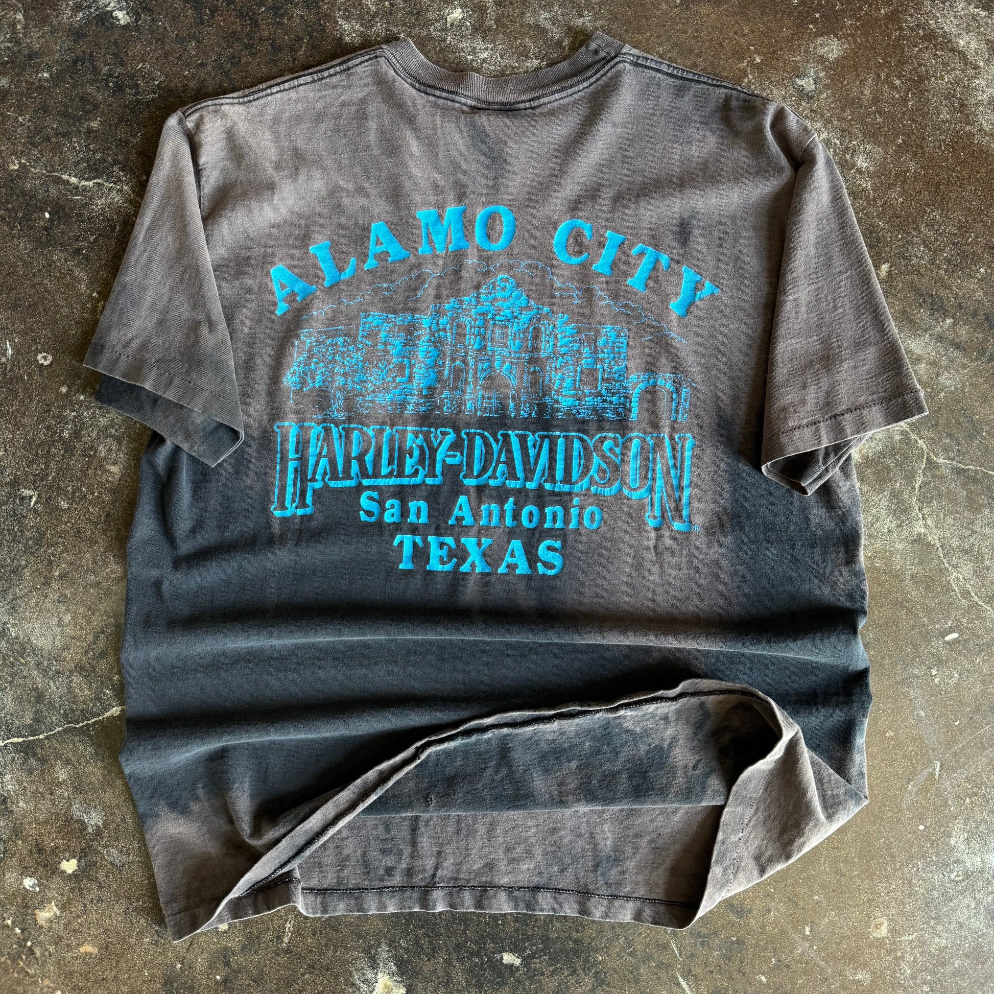 90’s Harley Alamo City Wolf Sun Faded Tee (XL)