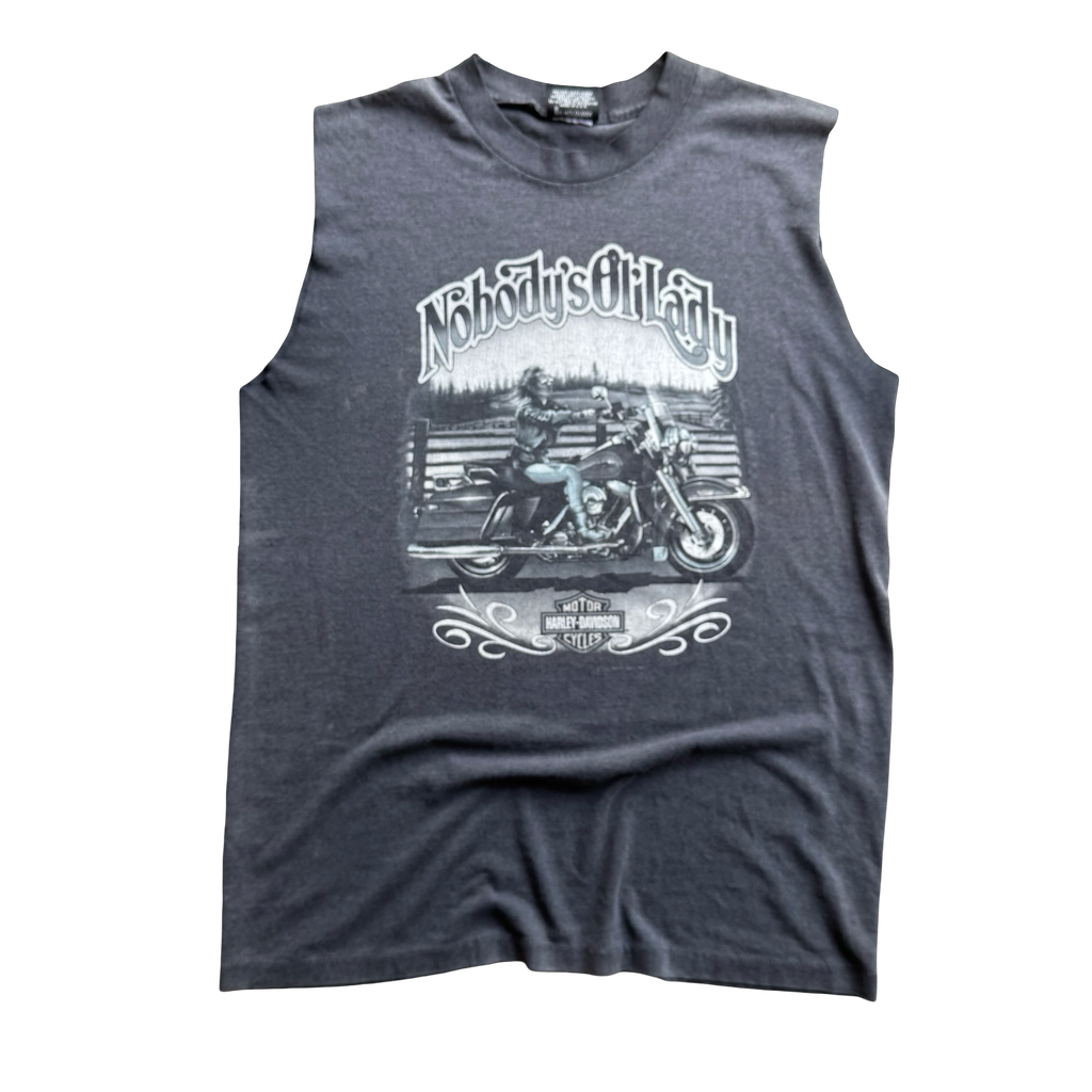 90’s Harley “Nobody’s Ol Lady” Cut-Off Tank Tee Size XL