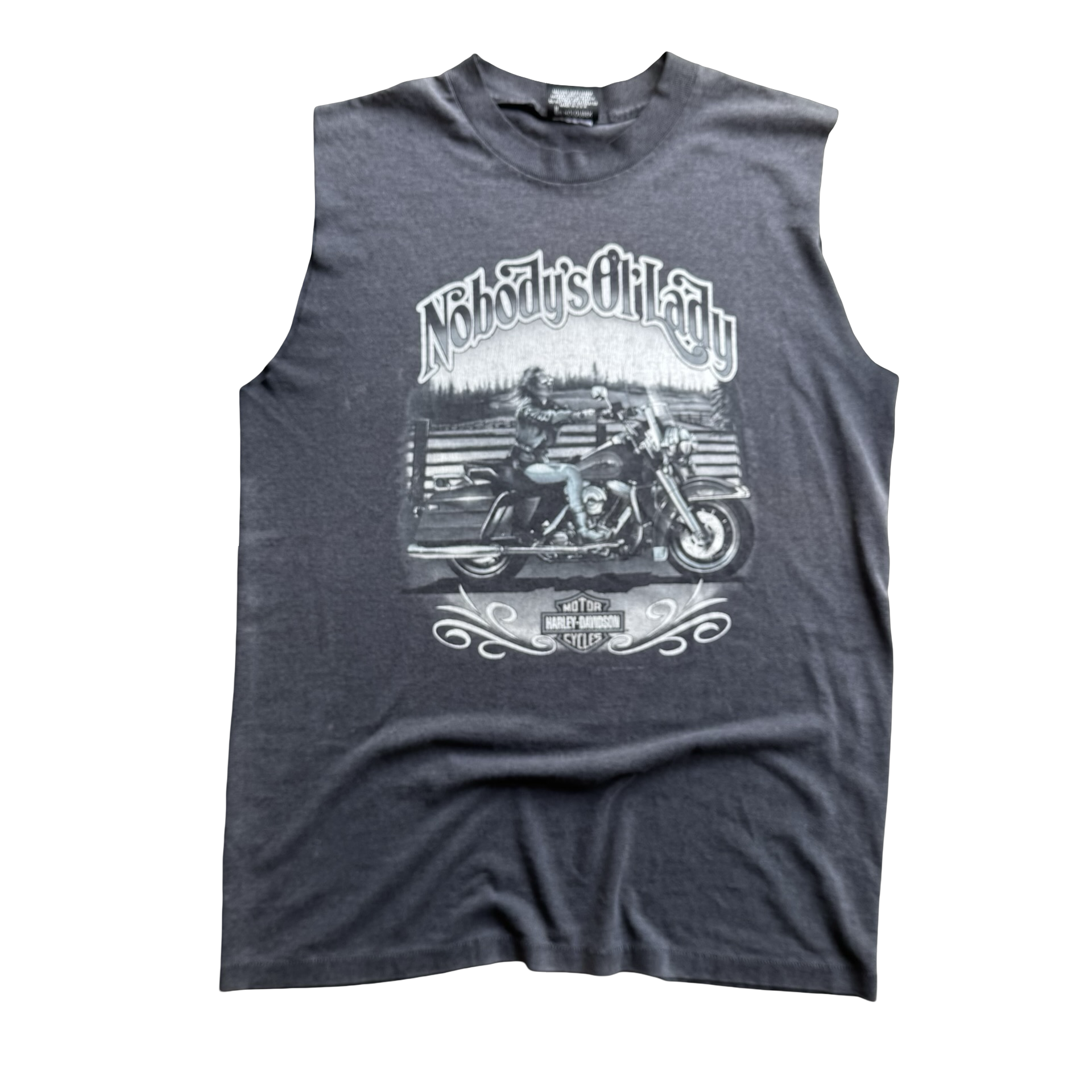 90’s Harley “Nobody’s Ol Lady” Cut-Off Tank Tee Size XL