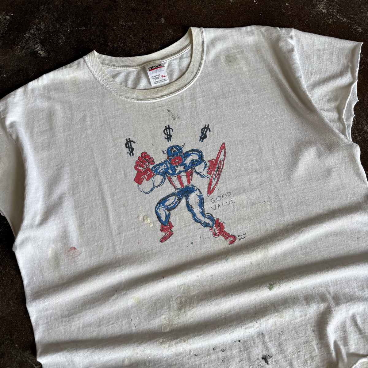 Y2K Daniel Johnston Captain America Tee (XL)