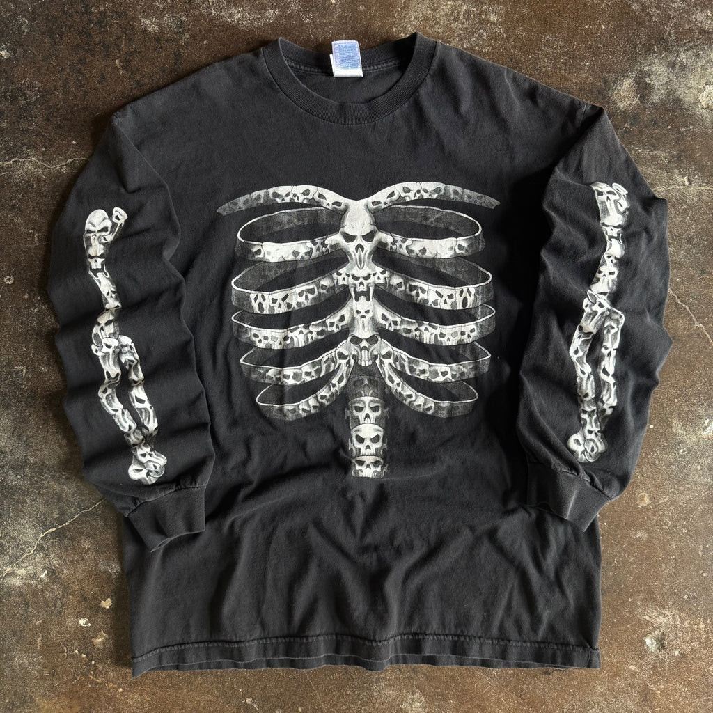 Y2K Recycle Bike Shop Skeleton Bone Longsleeve (XL)