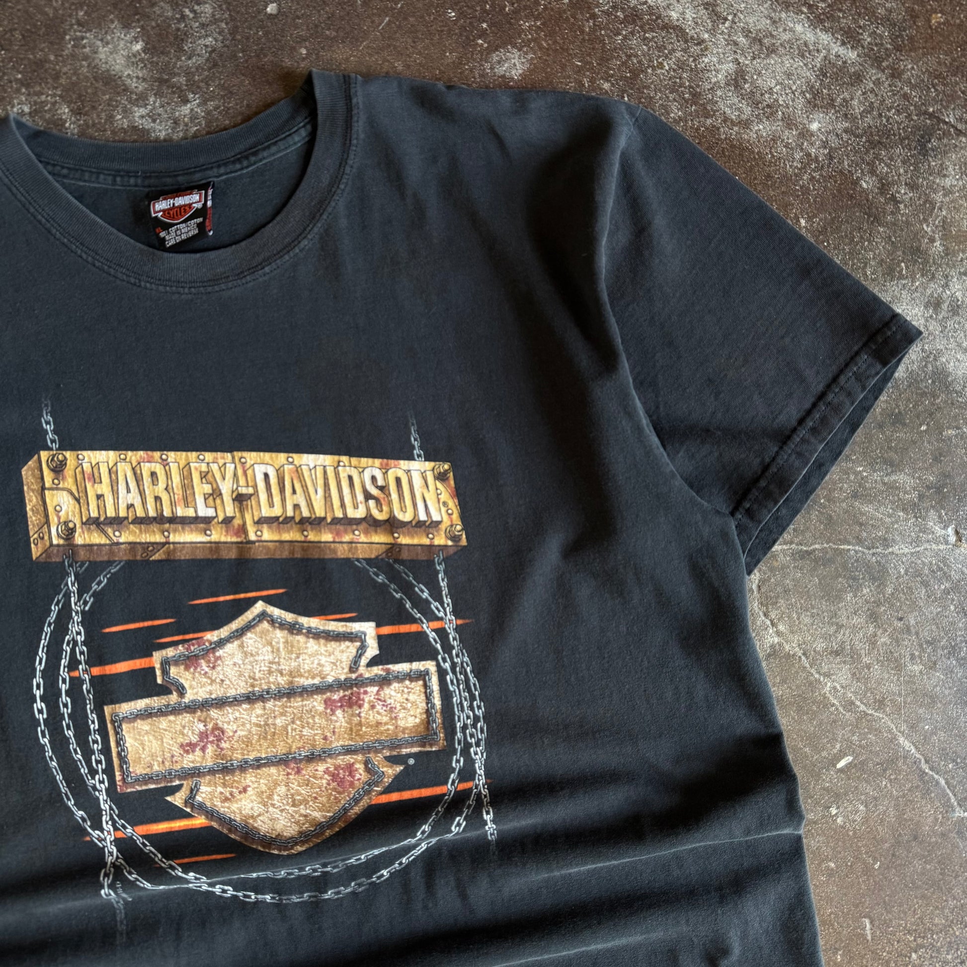 Y2K Harley Chained Emblem PA Tee (XL)