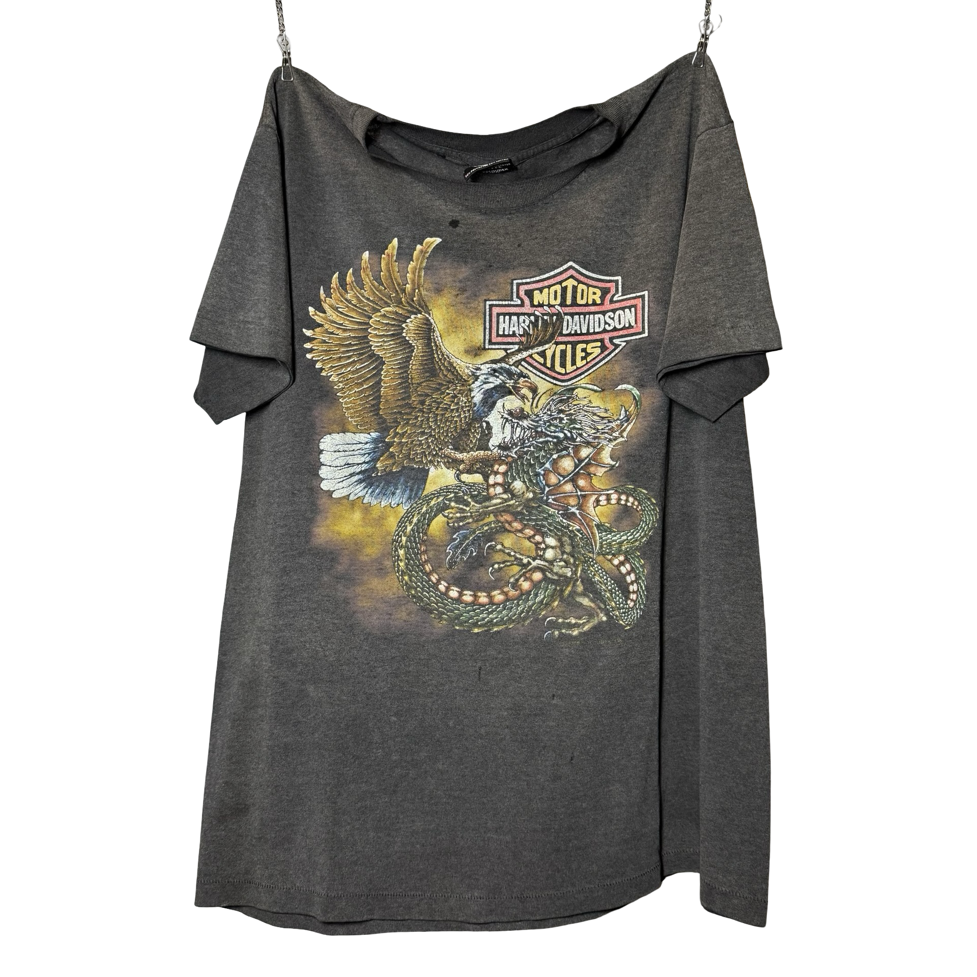 80’s Harley Eagle vs. Dragon Emblem Tee Size L
