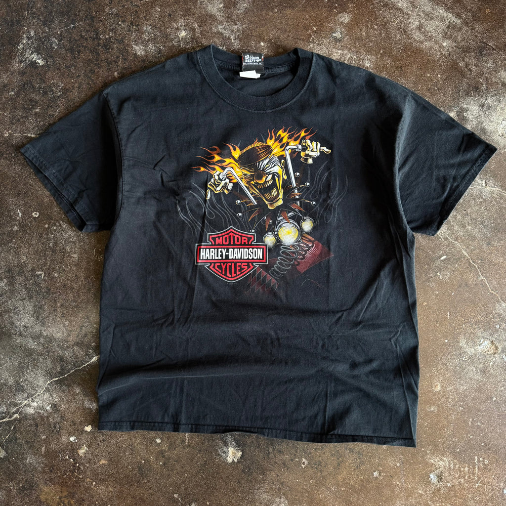 Y2K Harley Flaming Clown Las Vegas Tee (L)