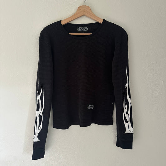 Women’s Biker Flame Longsleeve Thermal Size S
