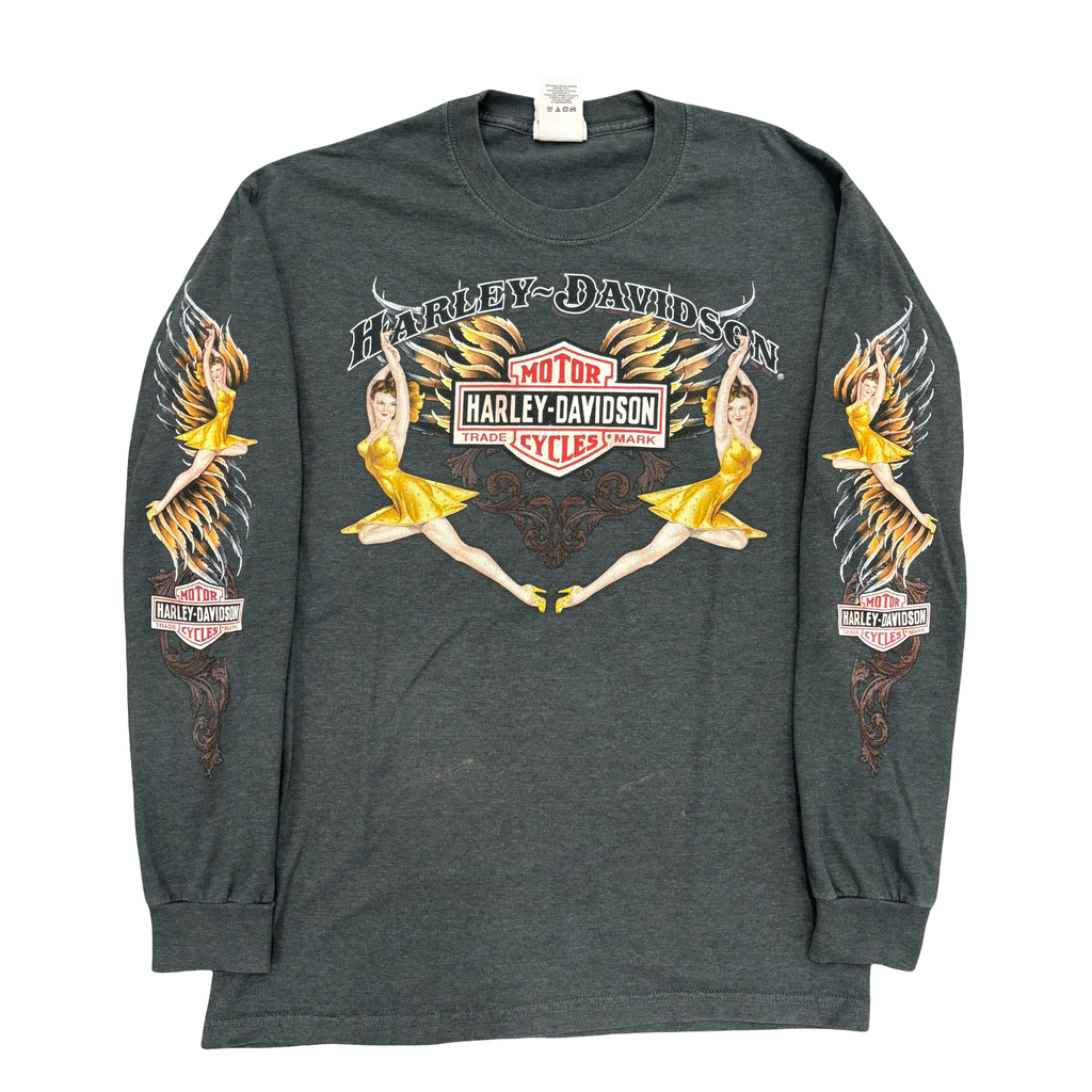 Y2K Harley Twin Angels Longsleeve Tee Size M