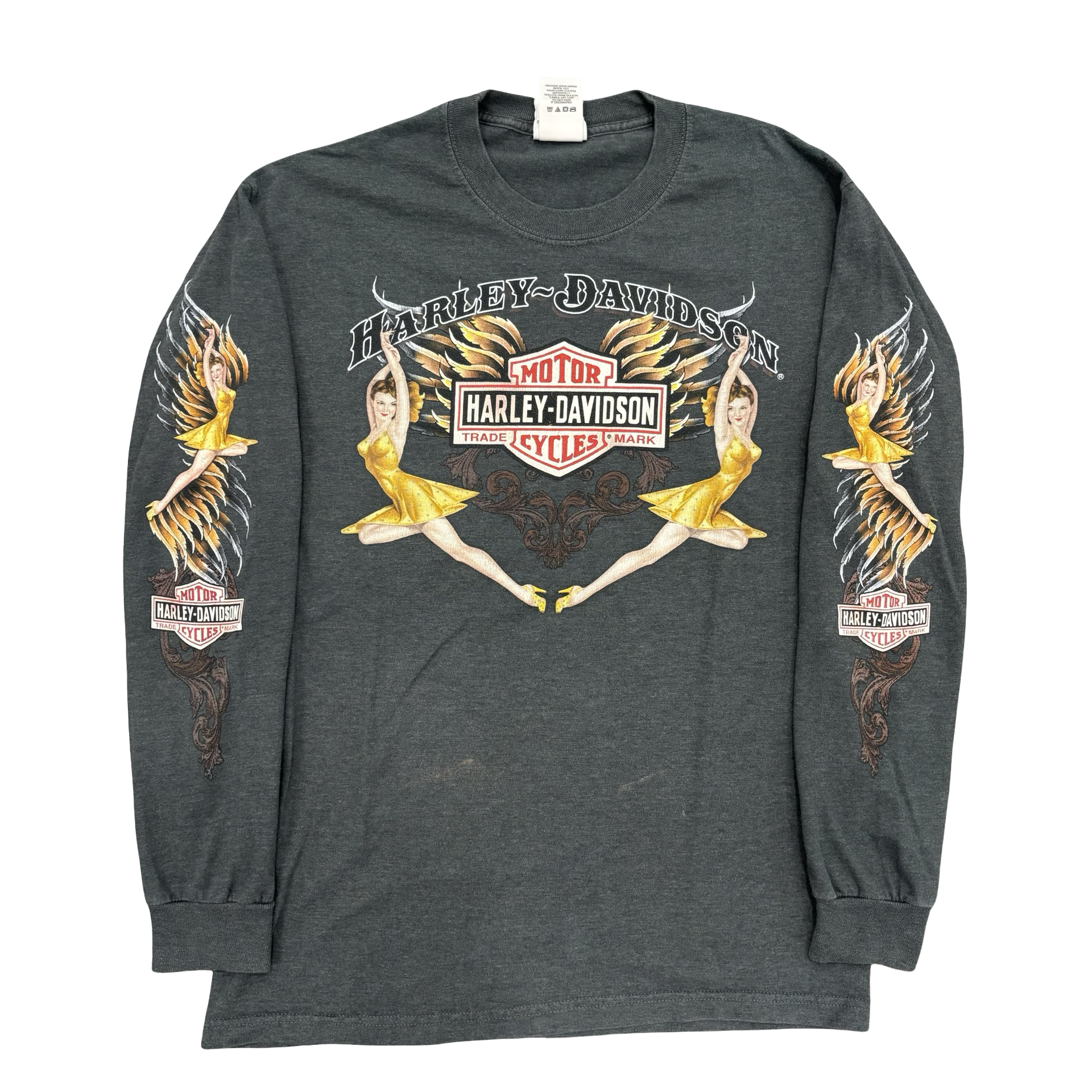 Y2K Harley Twin Angels Longsleeve Tee Size M