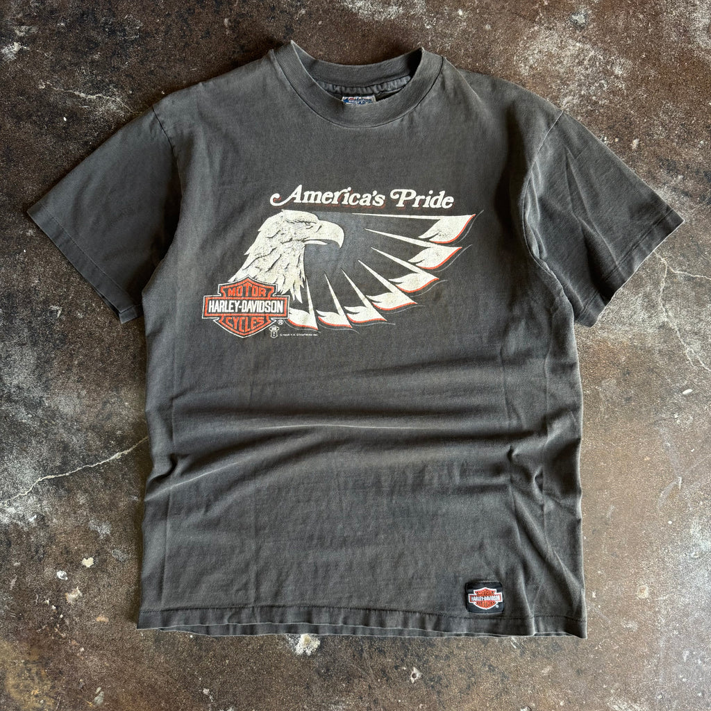80’s America’s Pride Eagle Harley Faded Tee (L)