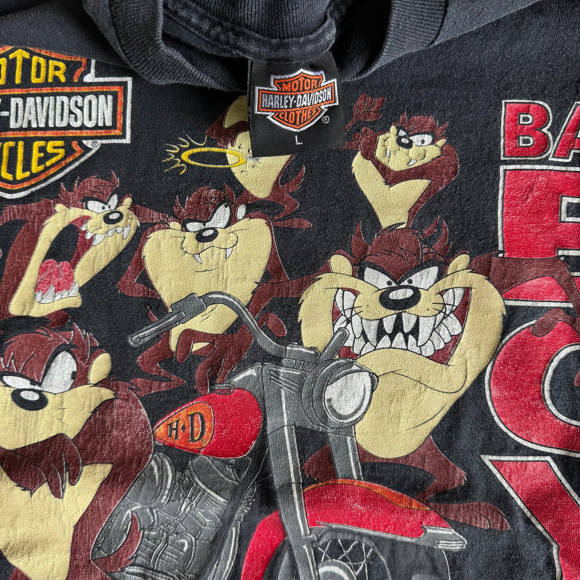 90’s Harley Davidson Bad Boys Taz Looney Tunes Tee (L)