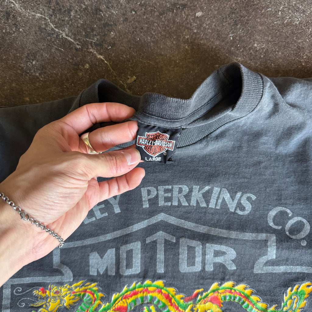 Dragon of the West Dudley Perkins Harley Grail Tee (L)