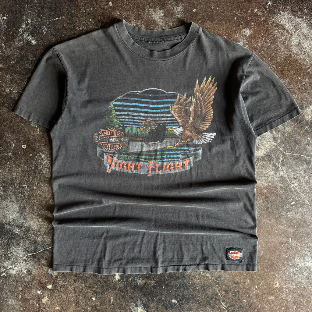 90’s Harley Night Flight Sun Faded Tee (L)