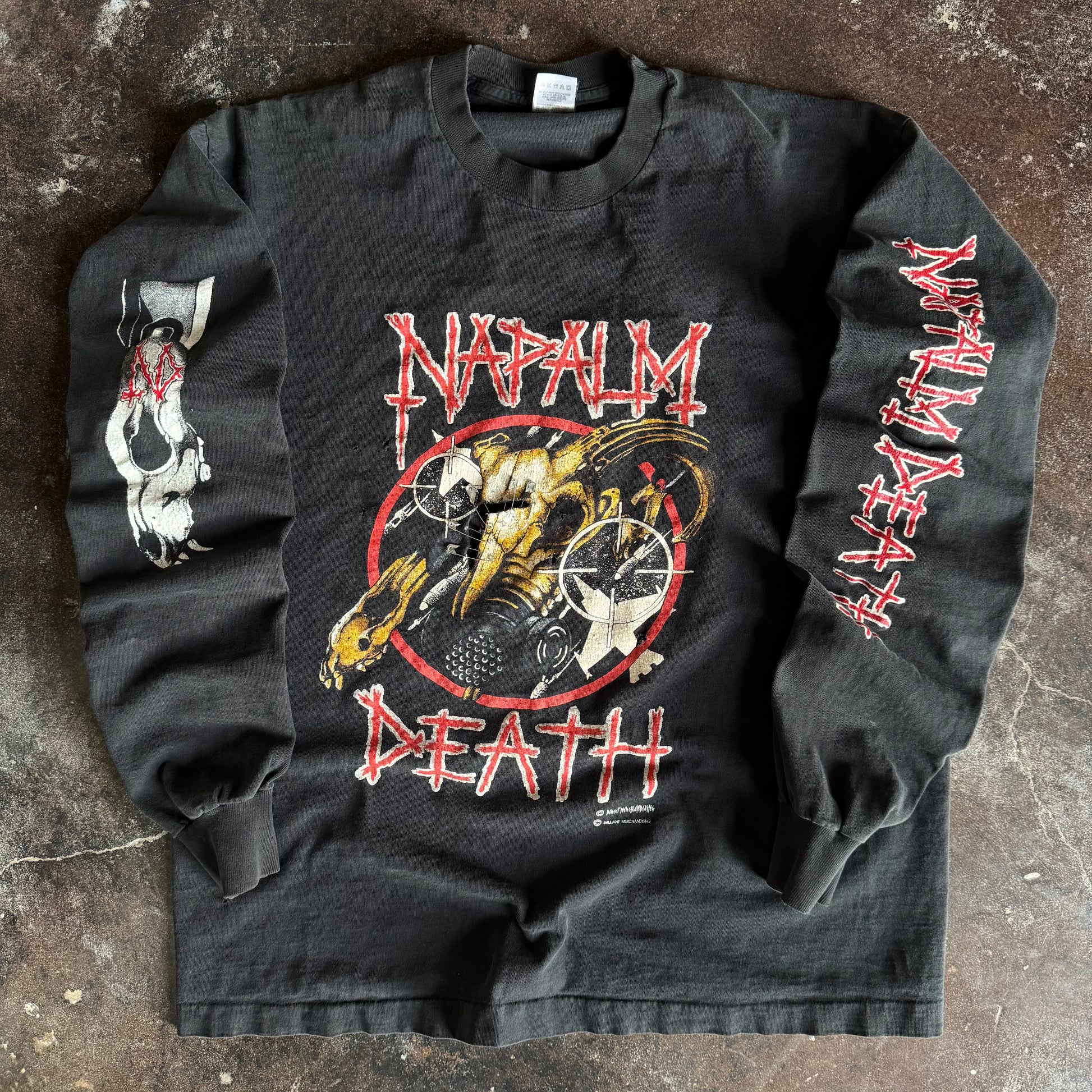 90’s Napalm Death Skull Crosshair Longsleeve Band Tee (XL)