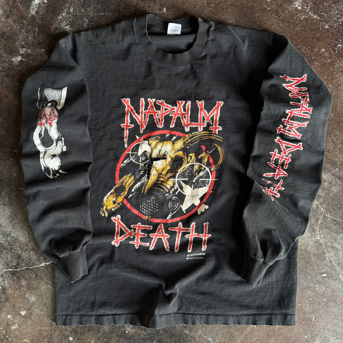 90’s Napalm Death Skull Crosshair Longsleeve Band Tee (XL)