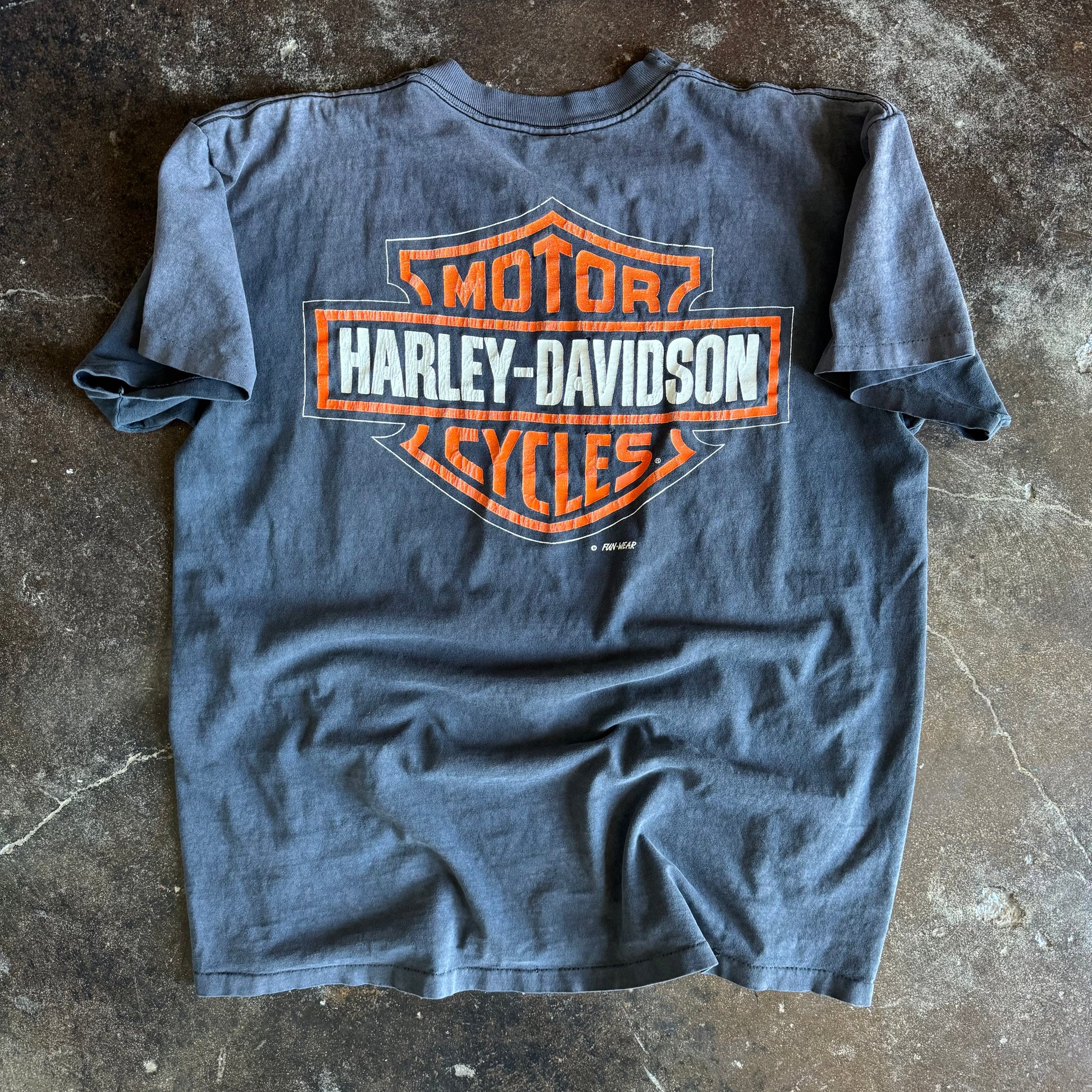 90’s Harley Thrashed & Faded Funwear Tee (L)