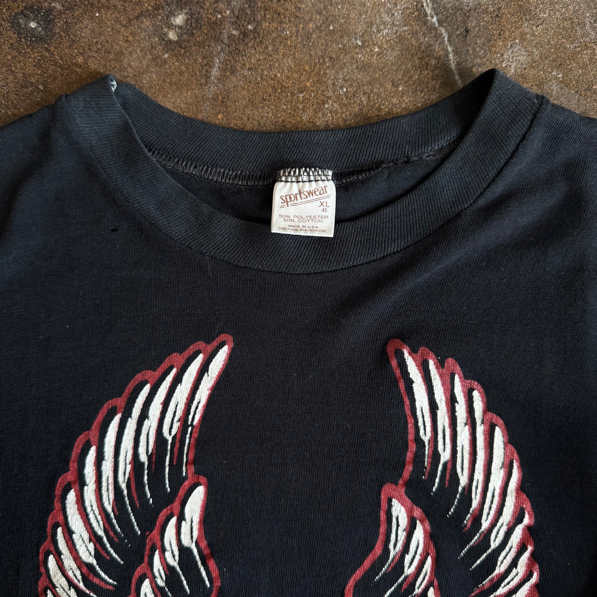 80’s Harley Wing Skull Ride to Live Tee (L)