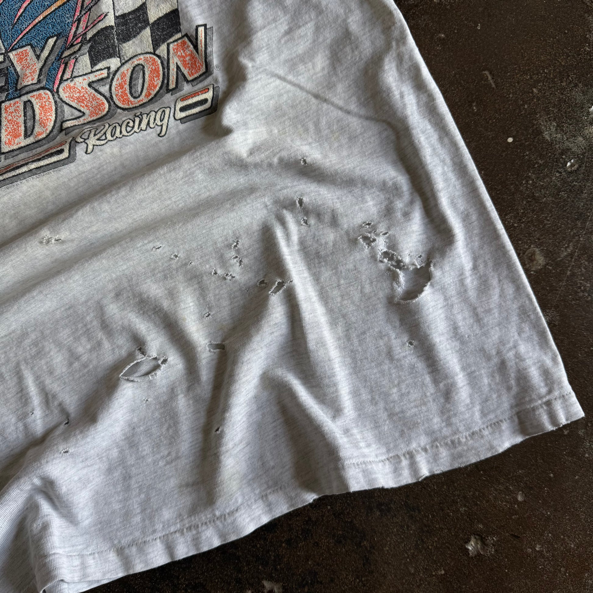 80’s Harley Davidson Distressed Racing Tee (XL)