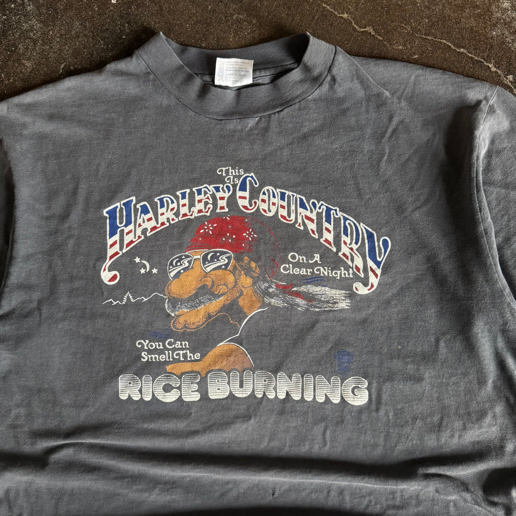 80’s Harley Country Rice Burning Sun Faded Tee (XL)