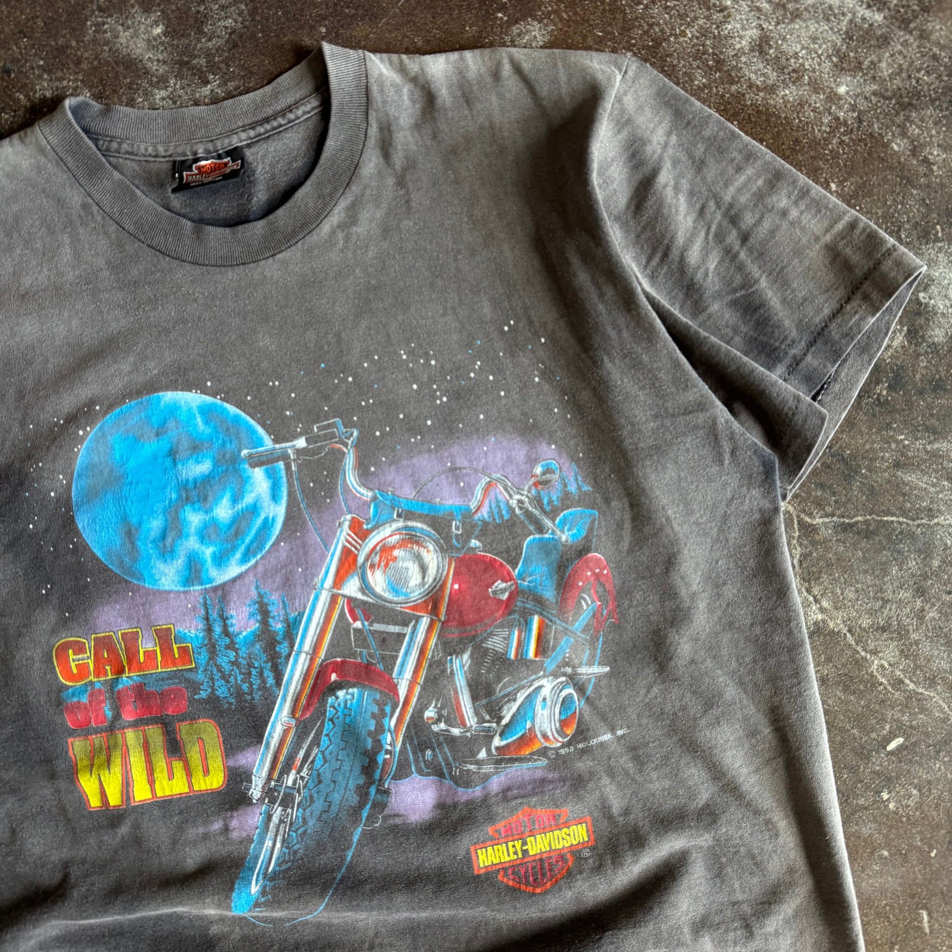 90’s Harley Call Of The Wild Sun Faded Tee (XL)