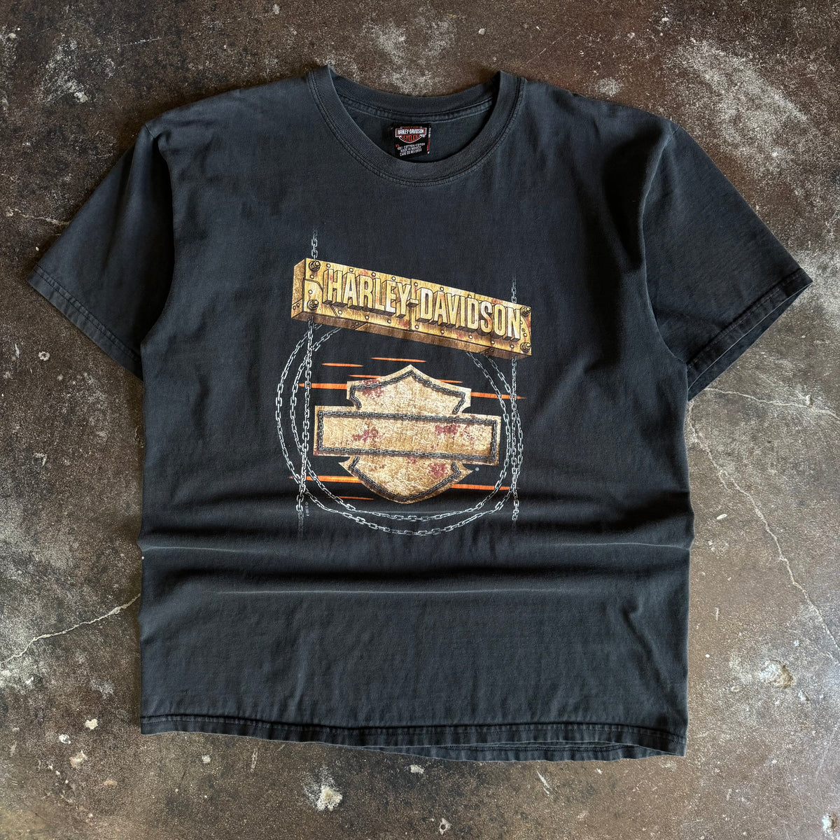 Y2K Harley Chained Emblem PA Tee (XL)