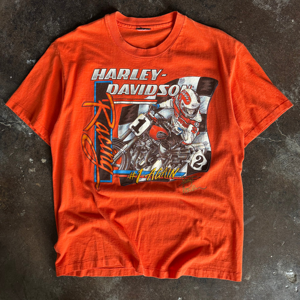90’s Harley Racing Scott Parker Orange Tee (L)