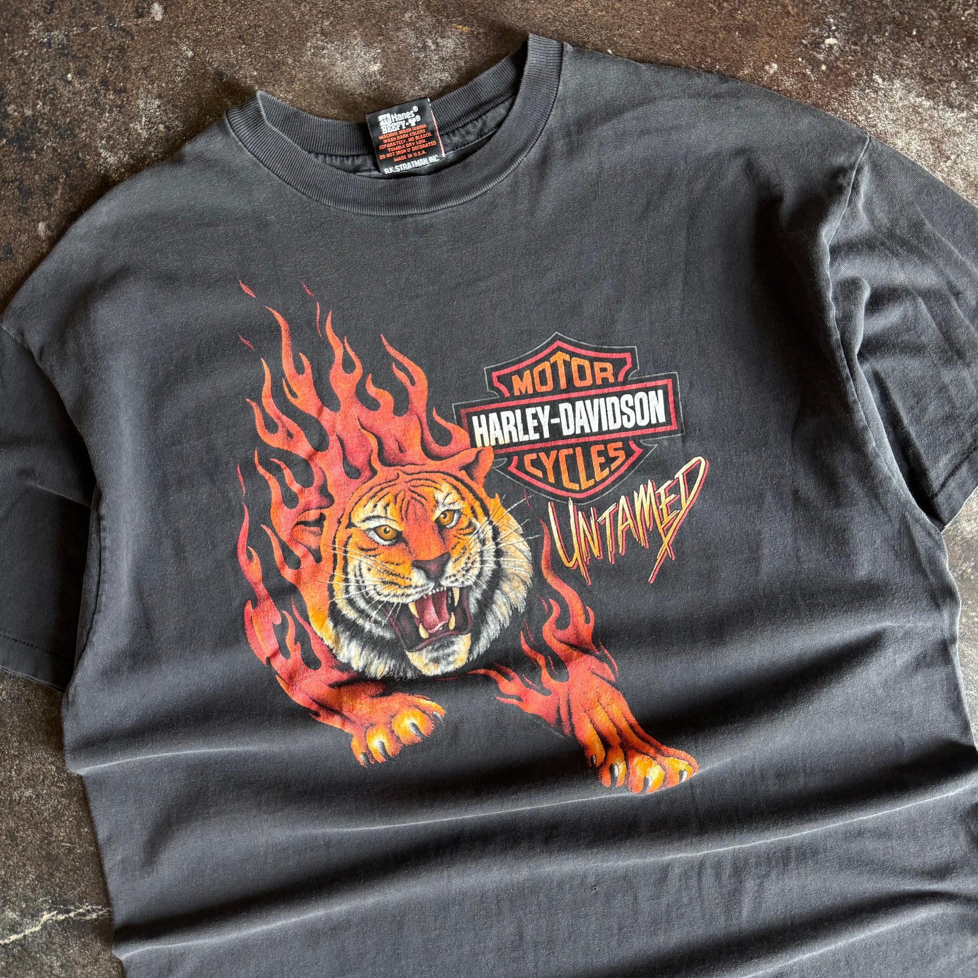 90’s Harley Untamed Tiger Arizona Sun Faded Tee (XL)