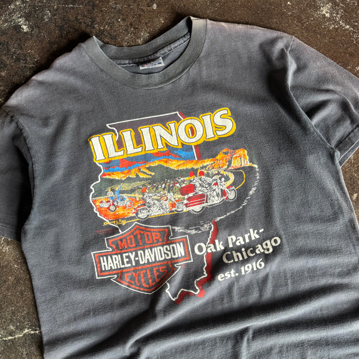 80’s Best Way to See Illinois Harley Tee (XL)