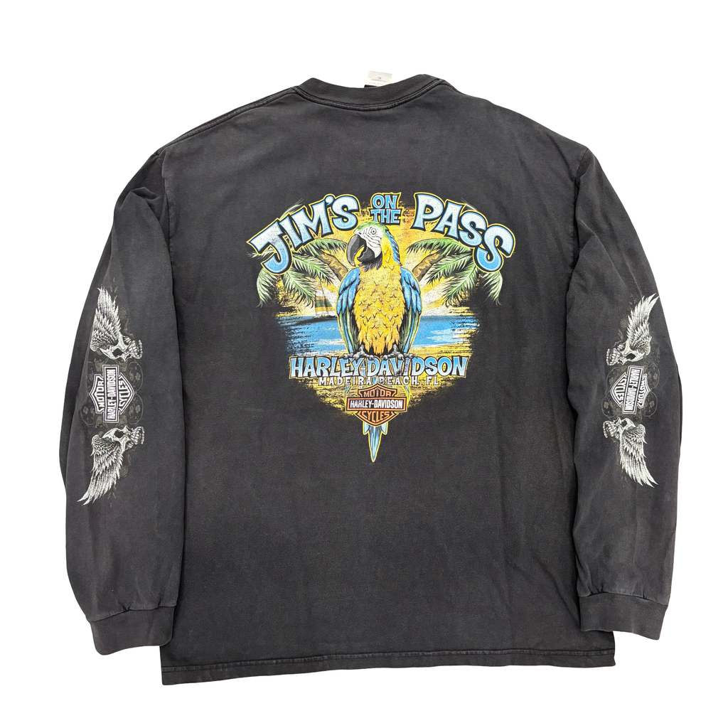 Y2K Harley Winged Skull Longsleeve Tee Size XL