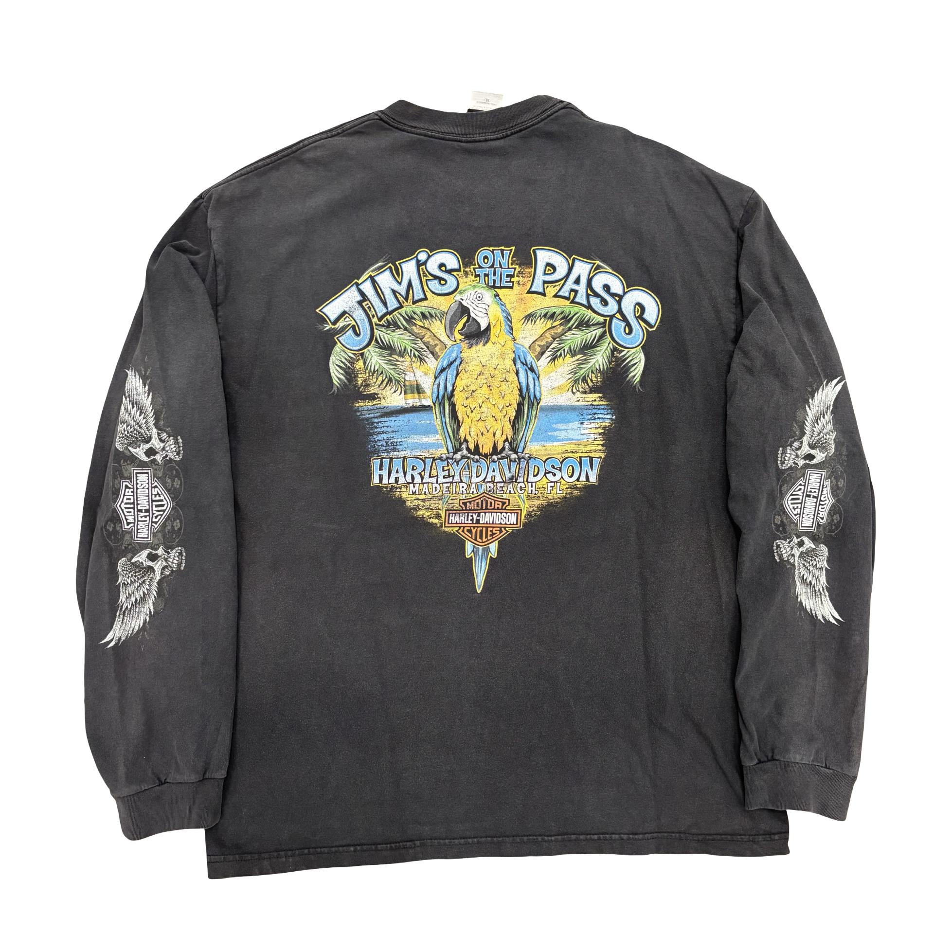 Y2K Harley Winged Skull Longsleeve Tee Size XL