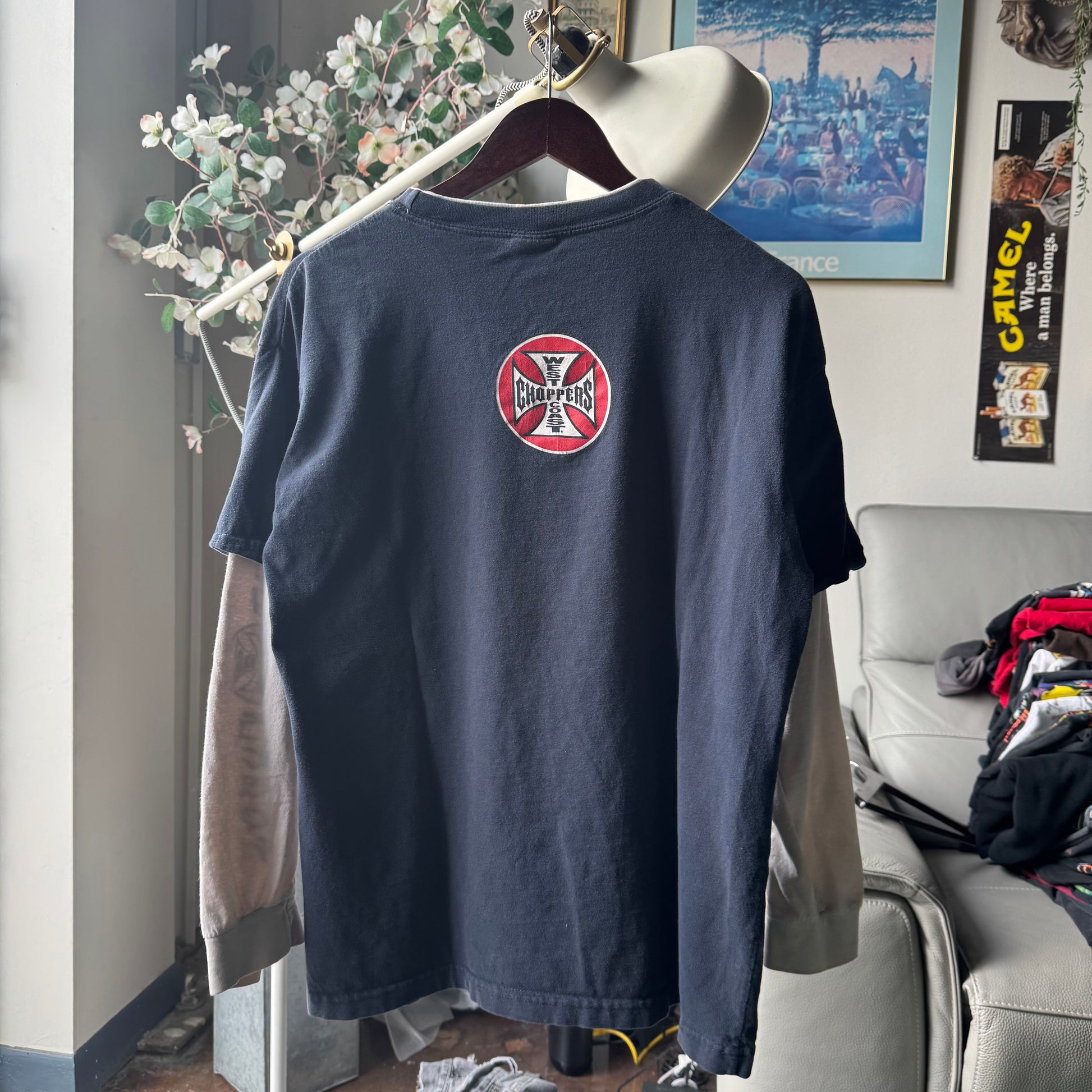 Y2K West Coast Choppers Layered Longsleeve Tee Size L