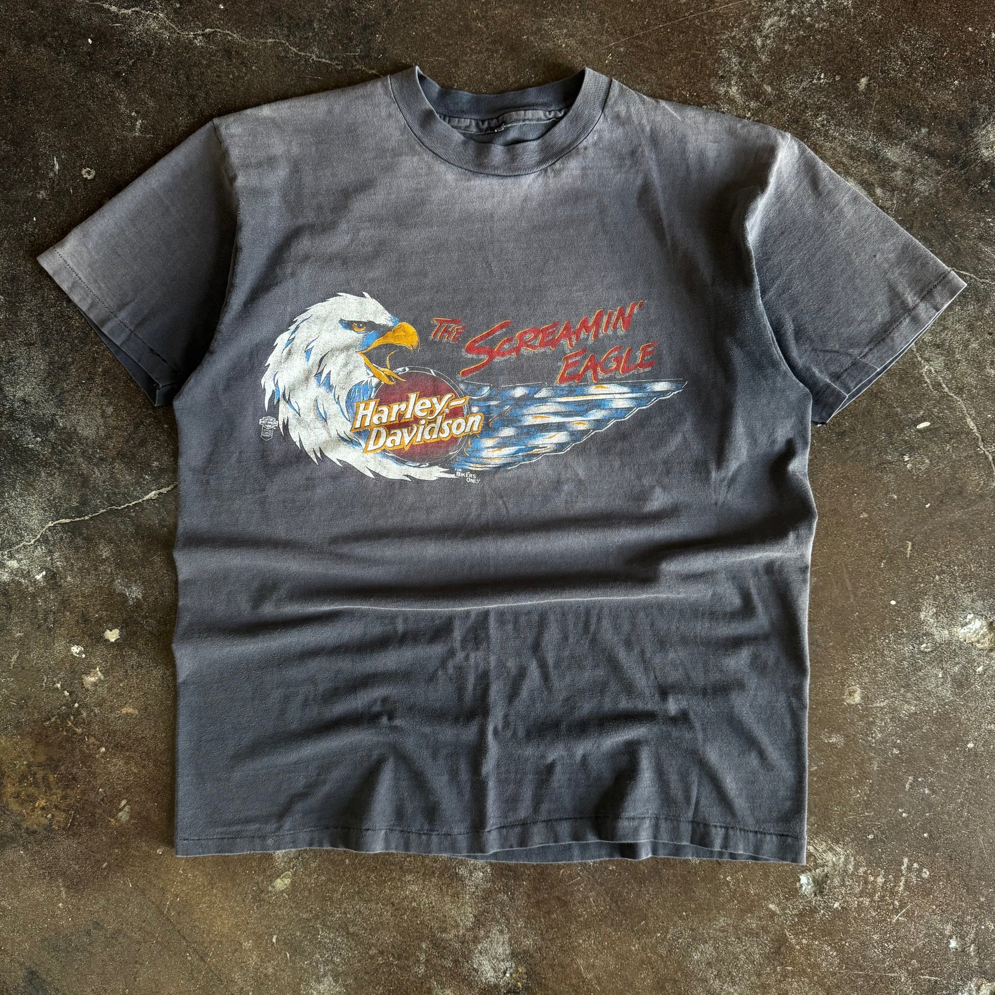 80’s Harley Screamin’ Eagle WV Sun Faded Tee (XL)