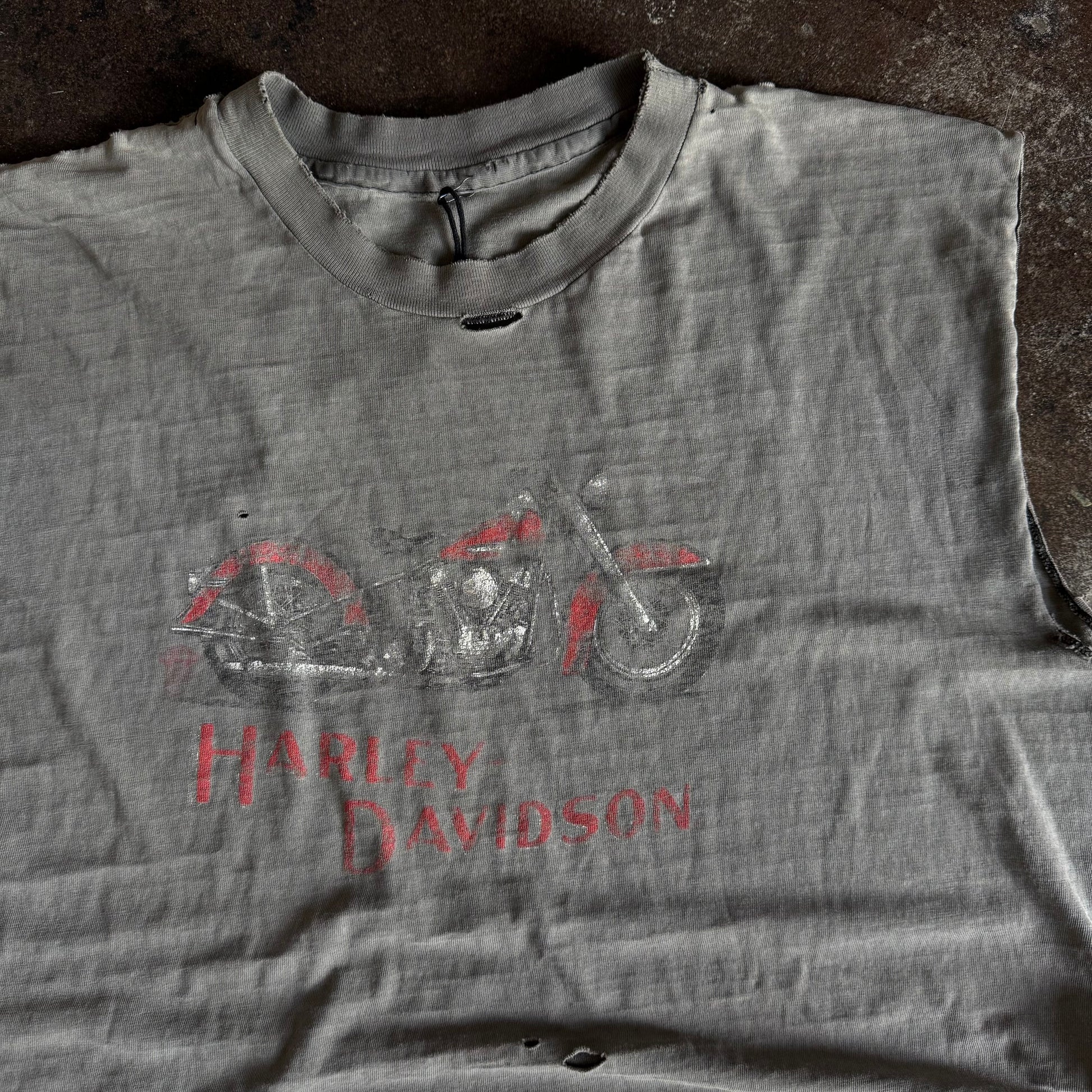 80’s Harley Sun Faded Hawaii Cut Off Tee (XXL)