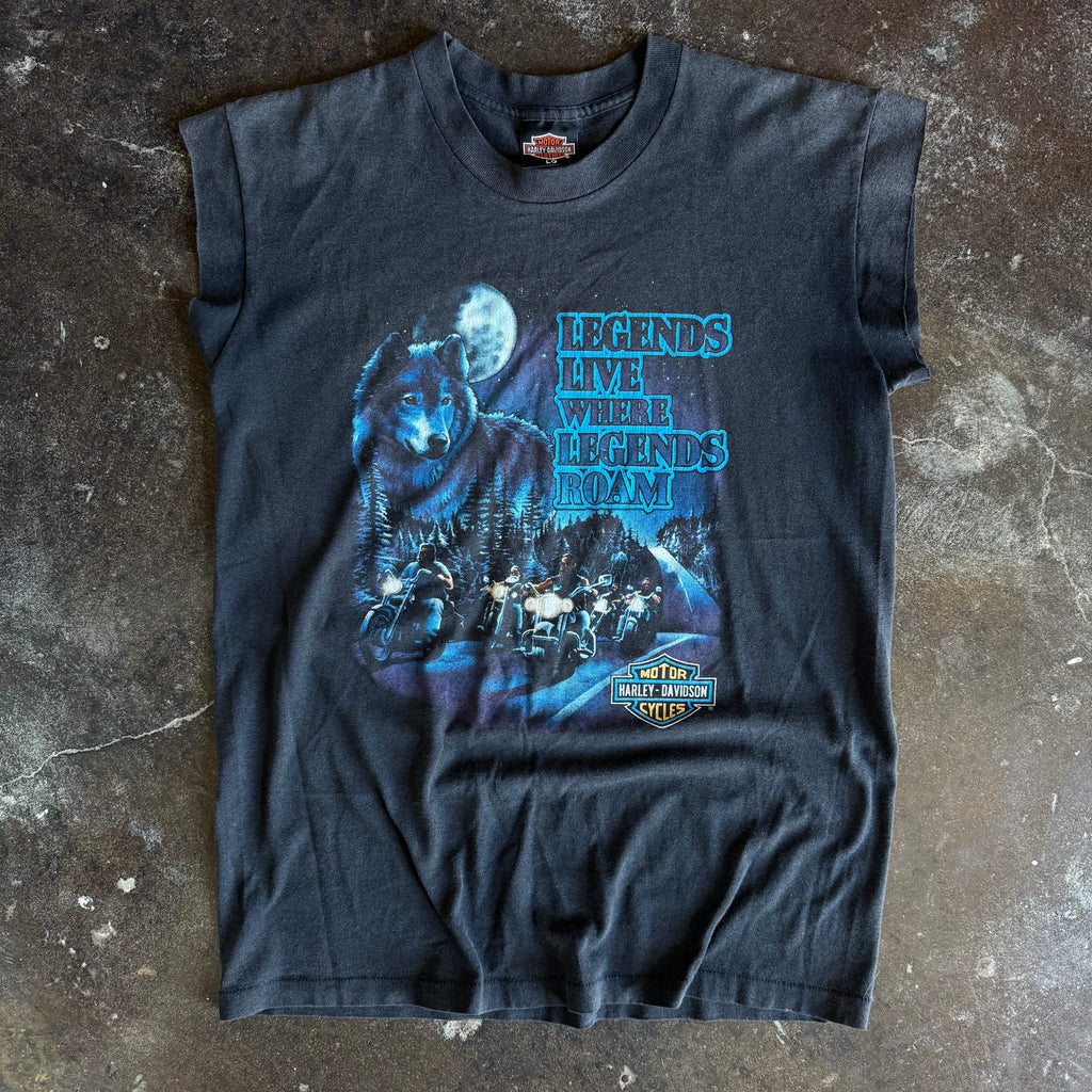 90’s Harley “Legends Live” Nature Cut-off Tee (L)