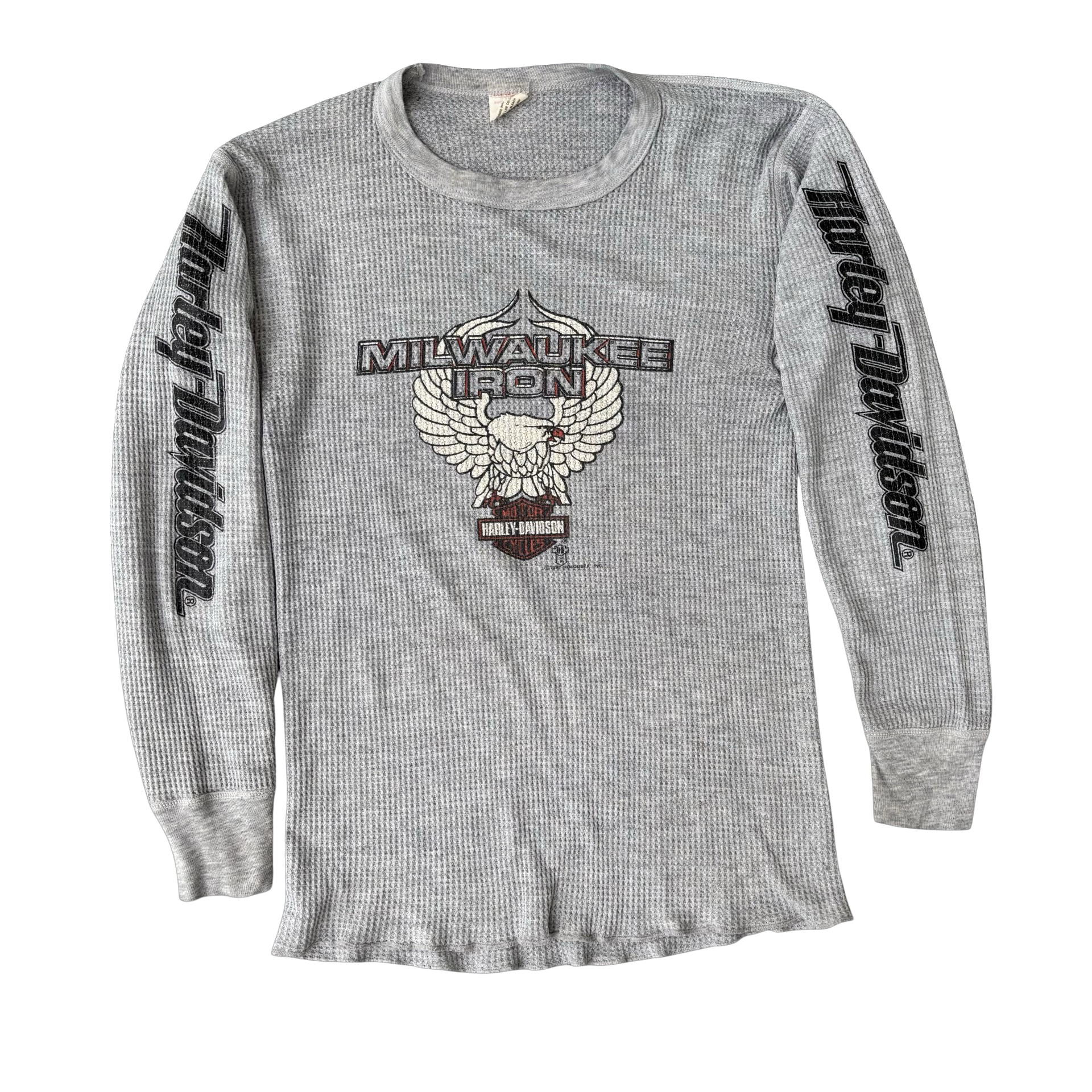 80’s Harley Milwaukee Iron Pleasant Gap Thermal Tee Size XL