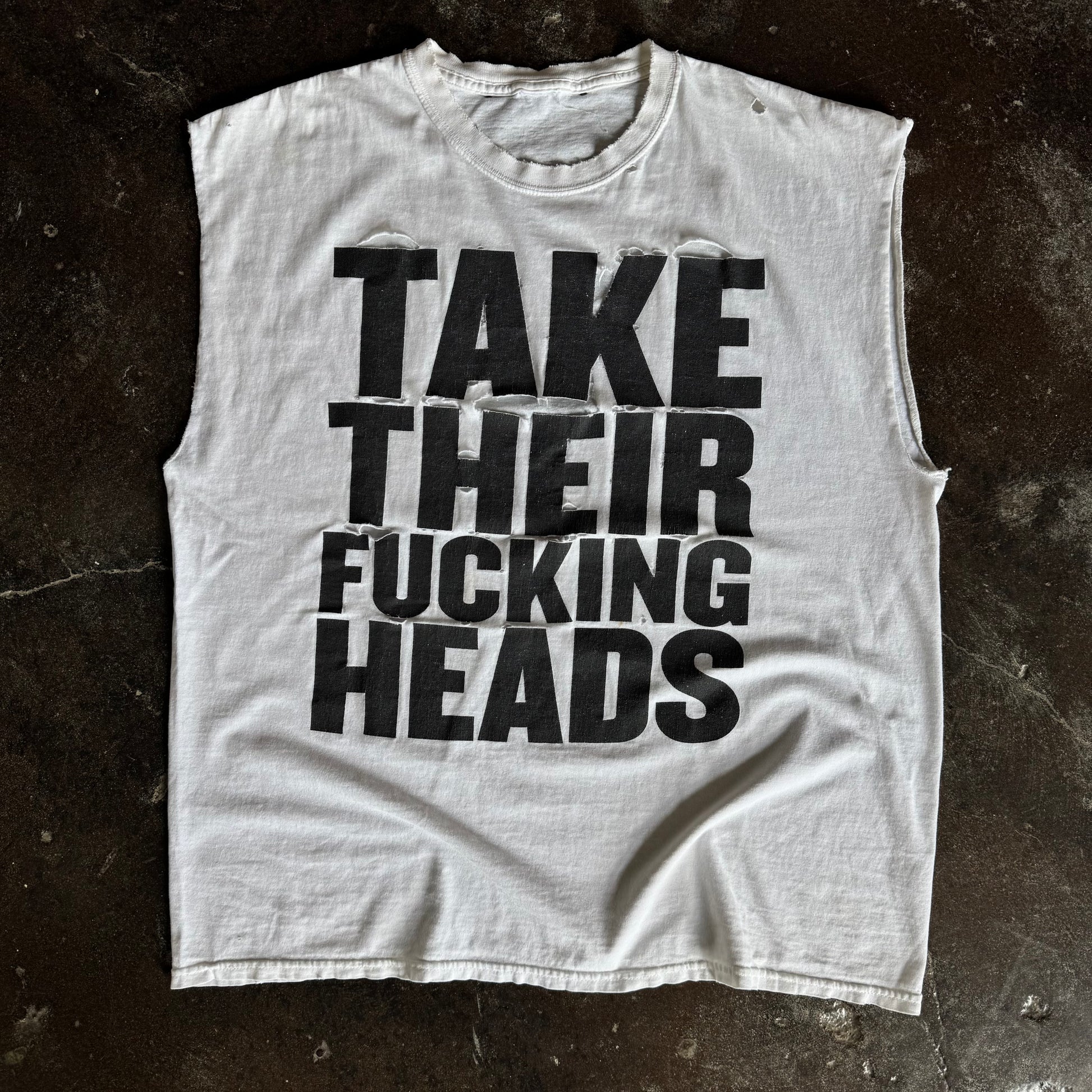 Y2K Trivium “Take Their F#% Heads” Cut-Off Tee (XL)