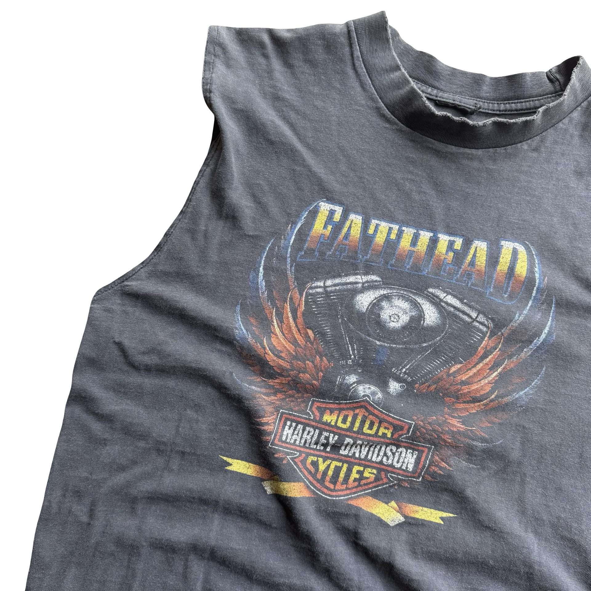 90’s Harley Fathead Engine Tank Top Tee Size L