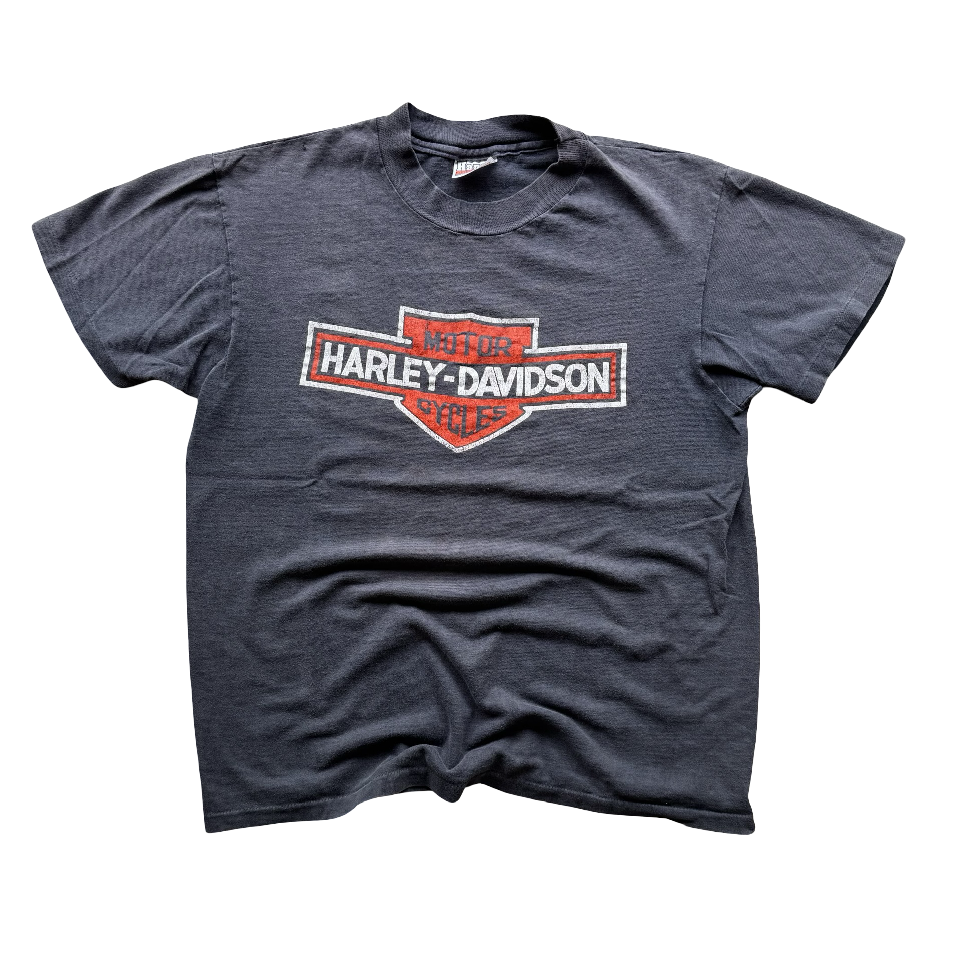 80’s Harley Davidson Sun Faded Logo NYC Tee Size L