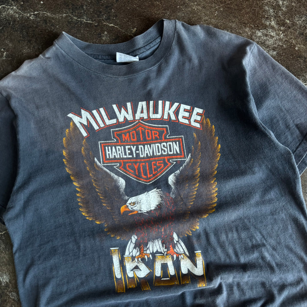 80’s Harley Milwaukee Iron Sun Faded Tee (L)