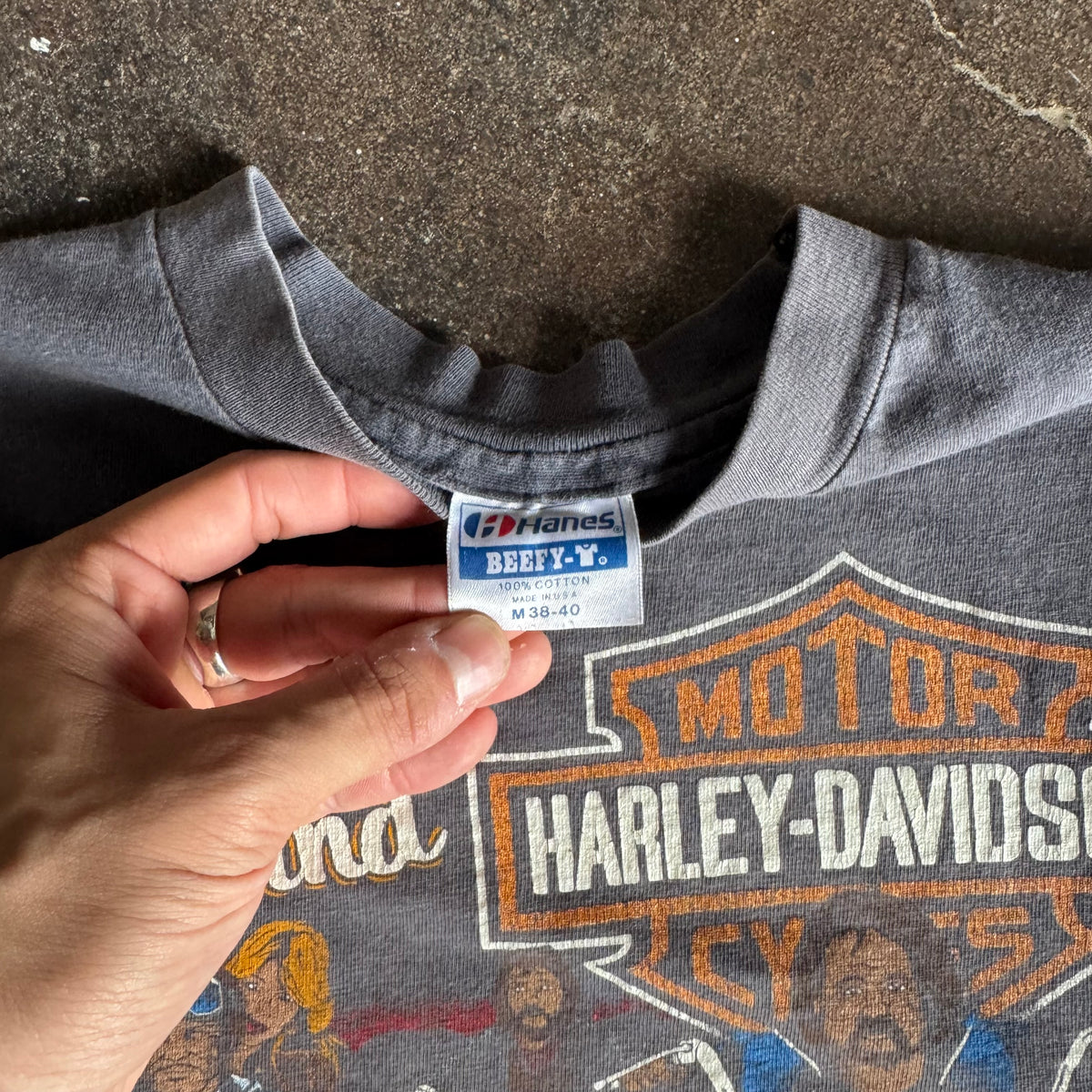 80’s Harley Sun Faded “Ride in the Wind” Tee (M)