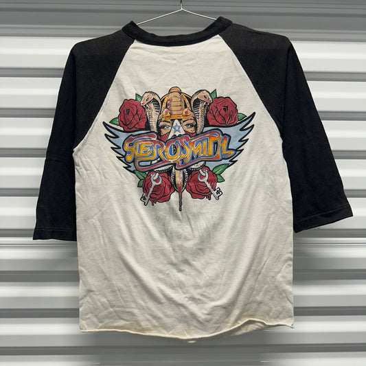 1988 Aerosmith Permanent Vacation Band Tour Raglan Size M